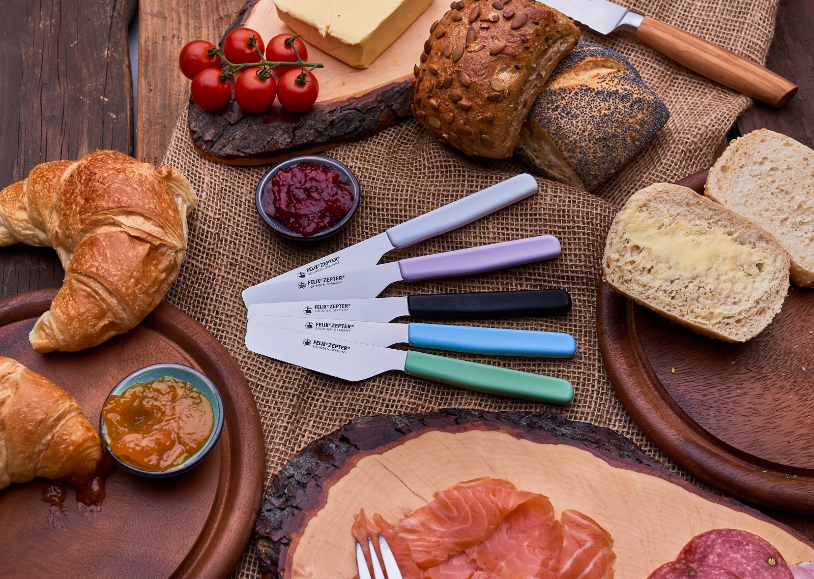 Felix Solingen Brotzeitmesser »Brunchmesser«, (Set, 2 tlg.), X50 CrMoV15 Klingenstahl, hochglanz