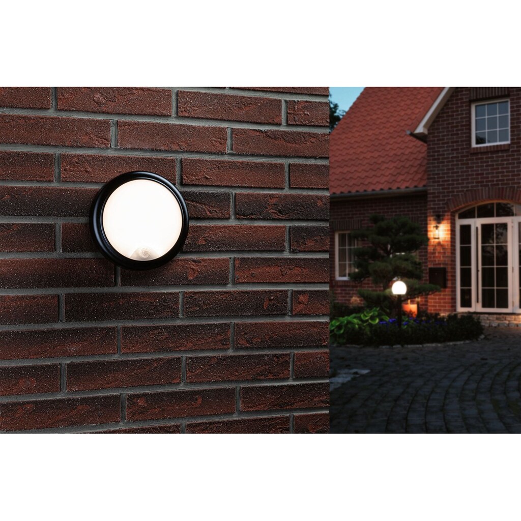 Paulmann LED Außen-Wandleuchte »IP44 180mm 3000K 15W 1050lm 230V Grau Kunststoff«, 1 flammig-flammig