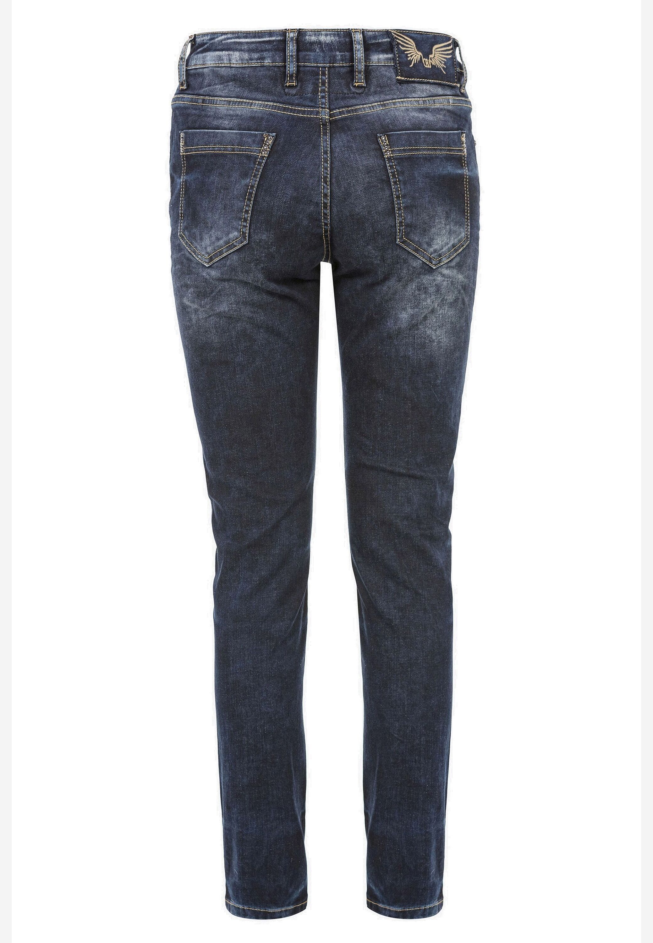 Cipo & Baxx Slim-fit-Jeans »Jeans«, Mit glänzenden Nieten, WD465