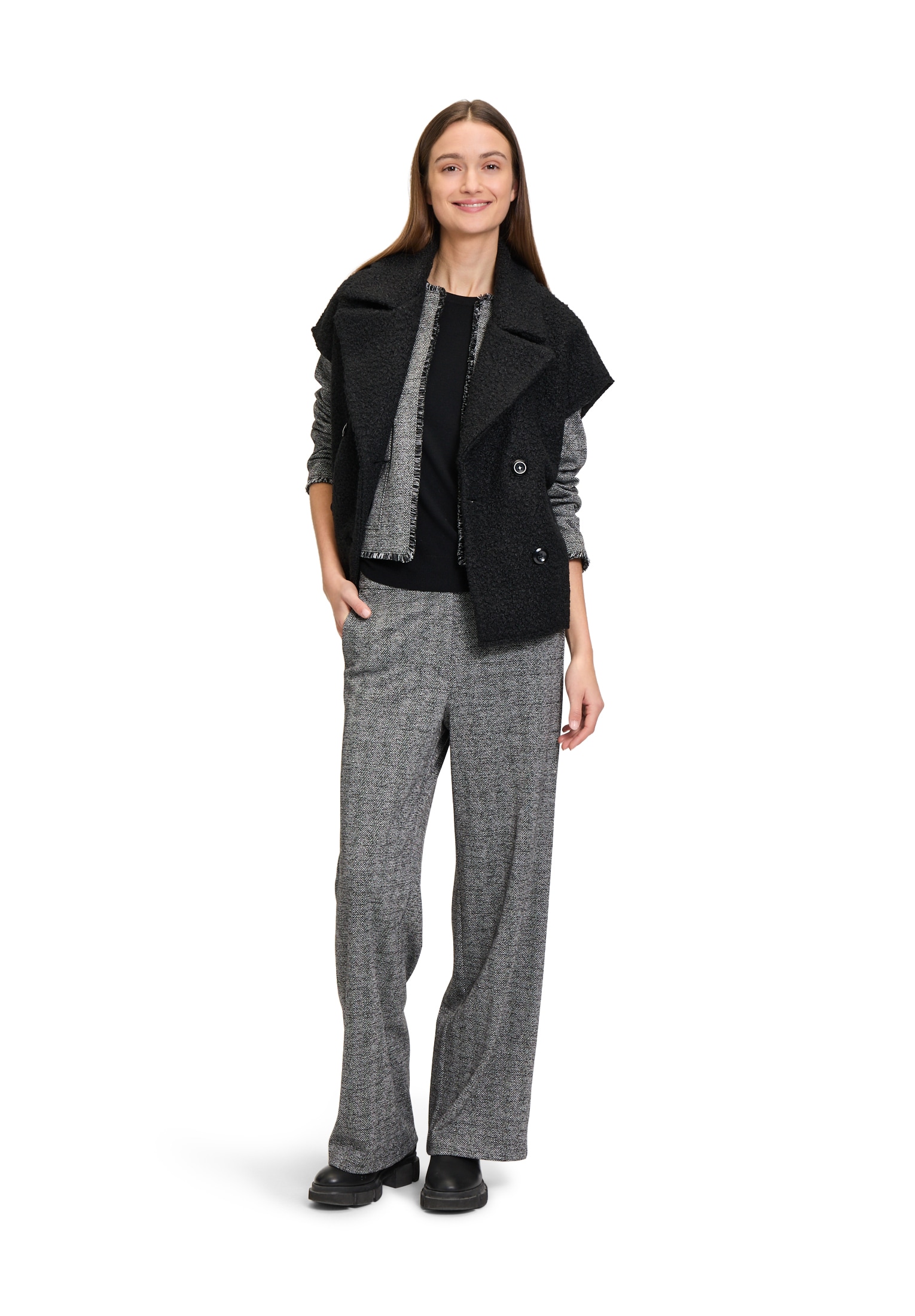 Betty&Co Stoffhose »Betty & Co Stoffhose mit Lurexfaden«