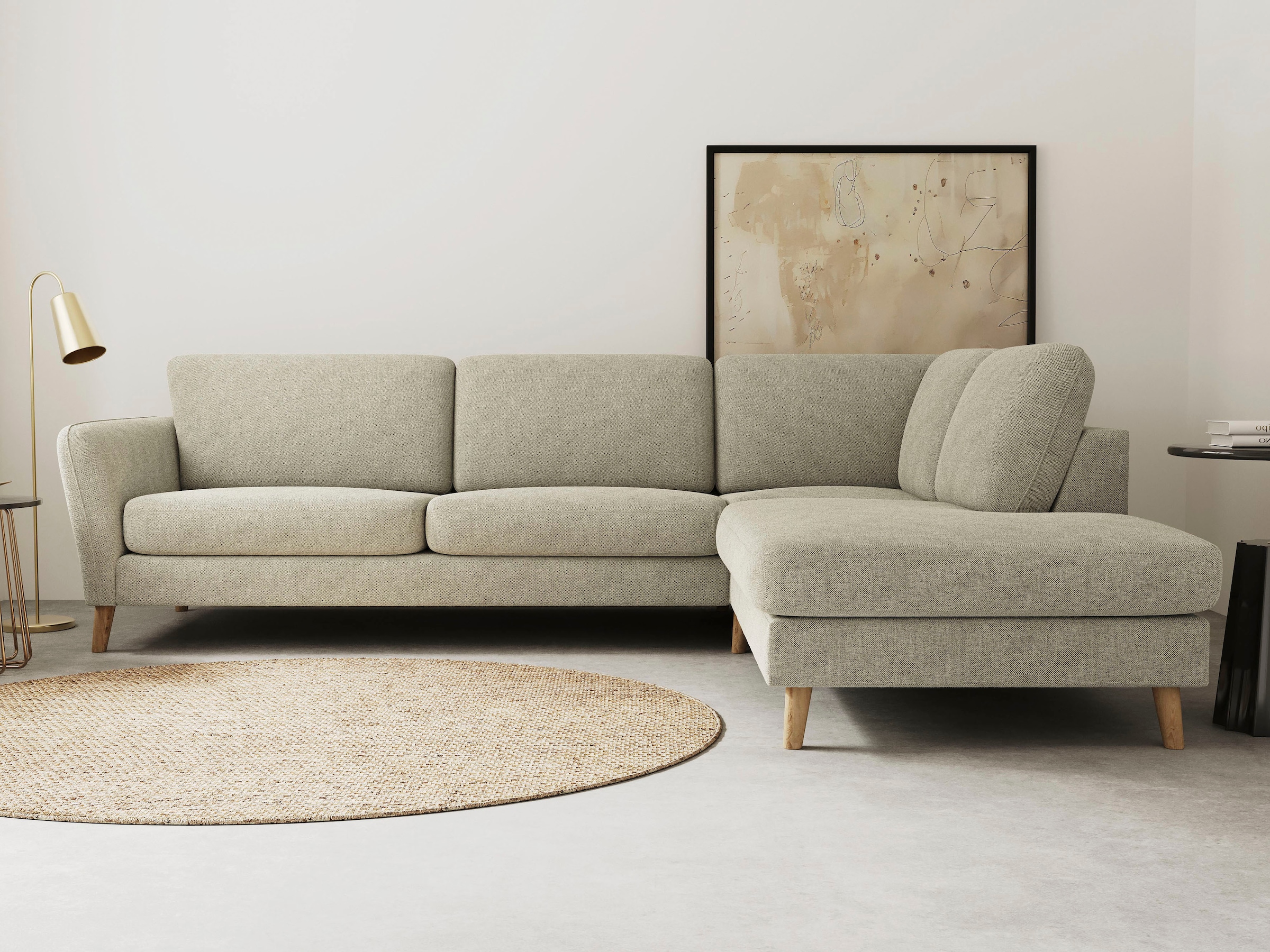 Home affaire Ecksofa "MARSEILLE 278/202 cm, L-Form, Ottom. rechts/links, ve günstig online kaufen
