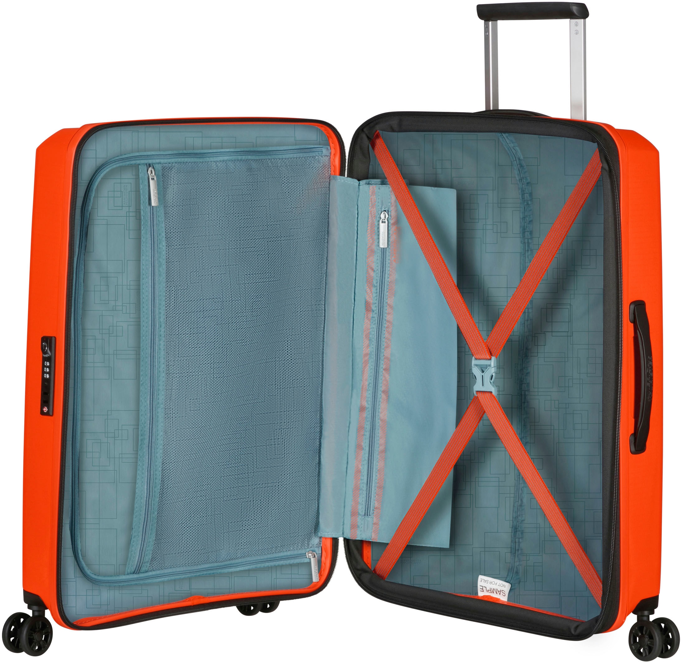American Tourister® Koffer »AEROSTEP Spinner 67 exp«, 4 Rollen, Reisekoffer Hartschalenkoffer Koffer für Flugreisen TSA-Zahlenschloss