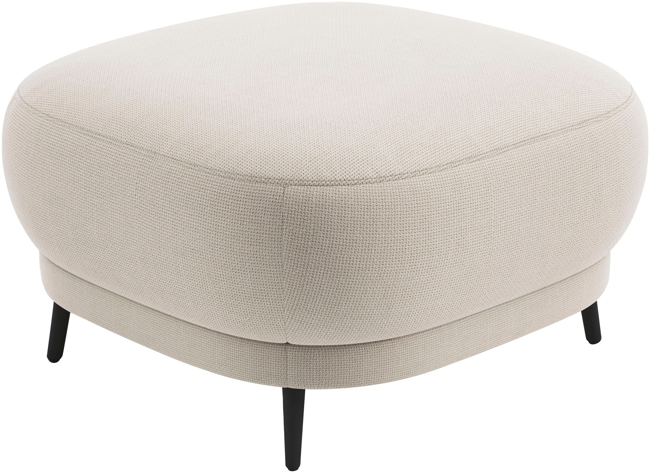 sit&more Polsterhocker »Blues«, mit Metallfüßen, schwarz-matt