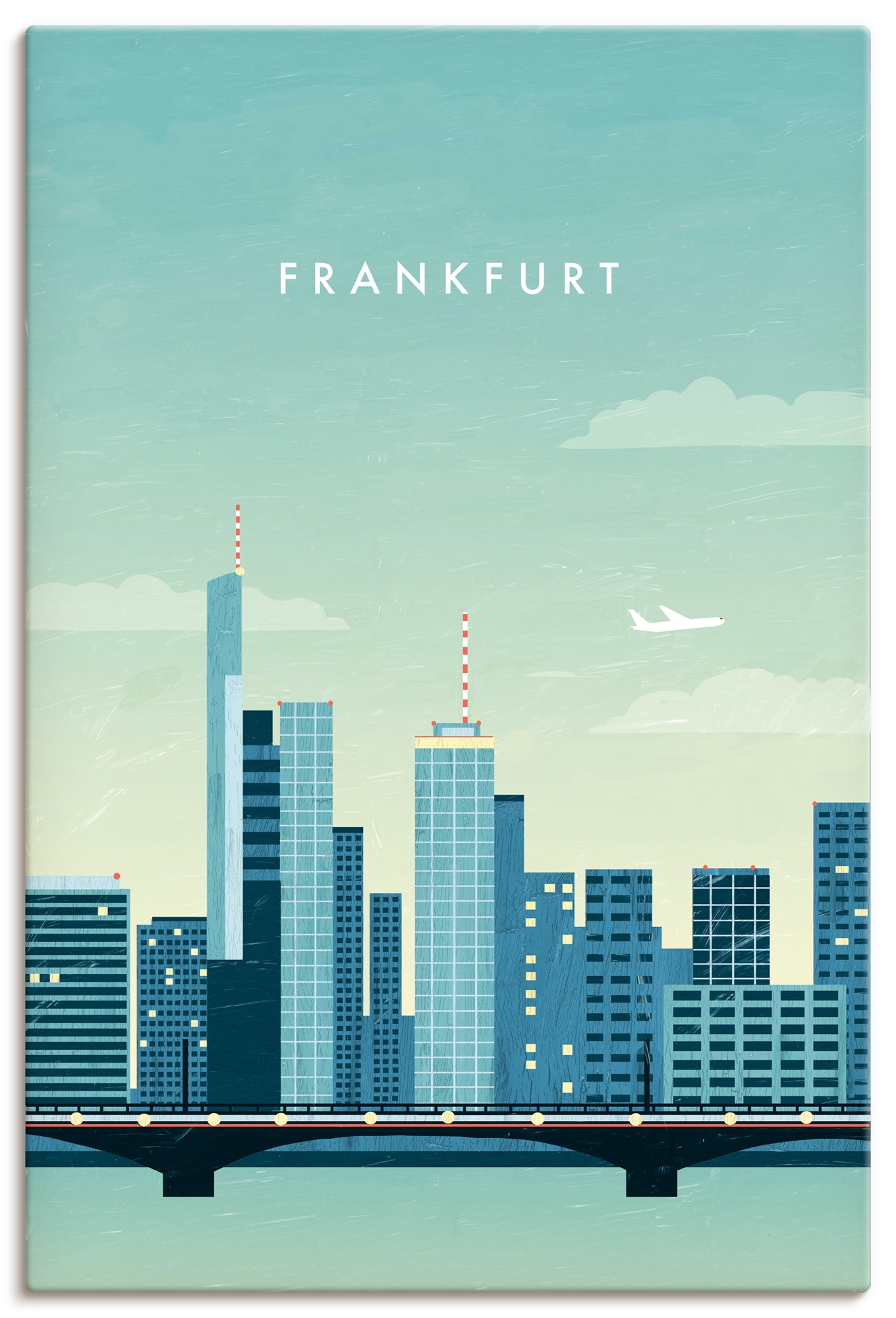 Artland Wandbild "Frankfurt" 1 Stk. tlg. als Alubild, Leinwandbild, Poster, Wandaufkleber in verschied. Größen