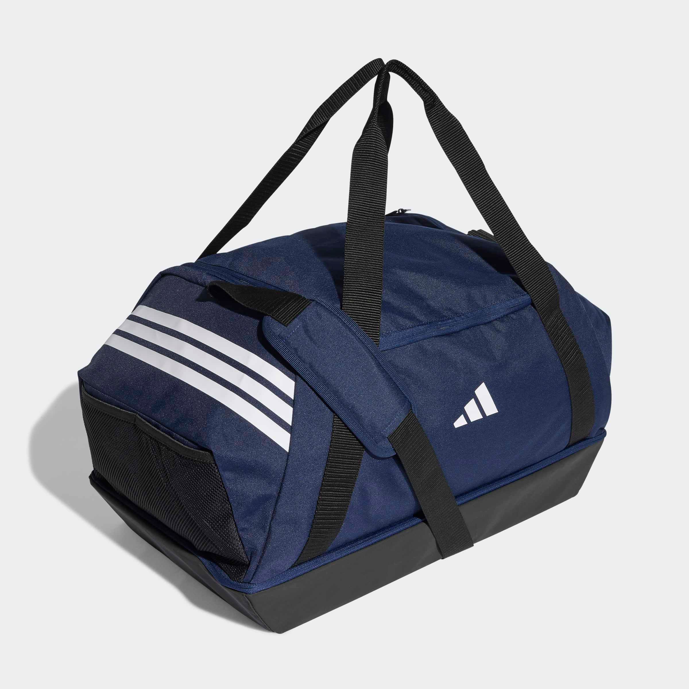 "Sporttasche ADIDAS PERFORMANCE ""TIRO MEDIUM DUFFELBAG MIT BODENFACH"", team navy blau 2, weiß, Obermaterial: 100% Polyester, Taschen Sporttasche"