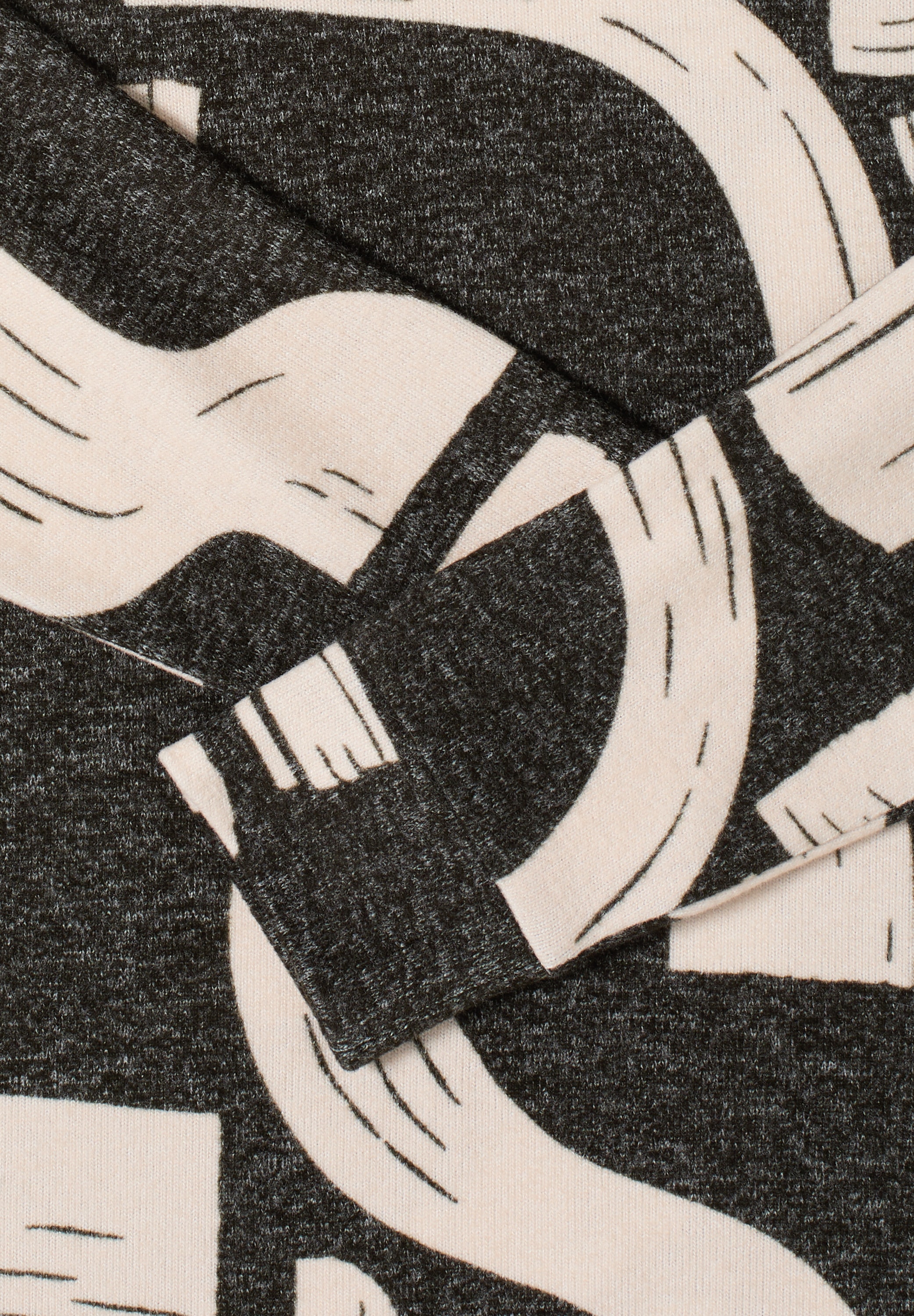 Cecil Langarmshirt im Melange Look