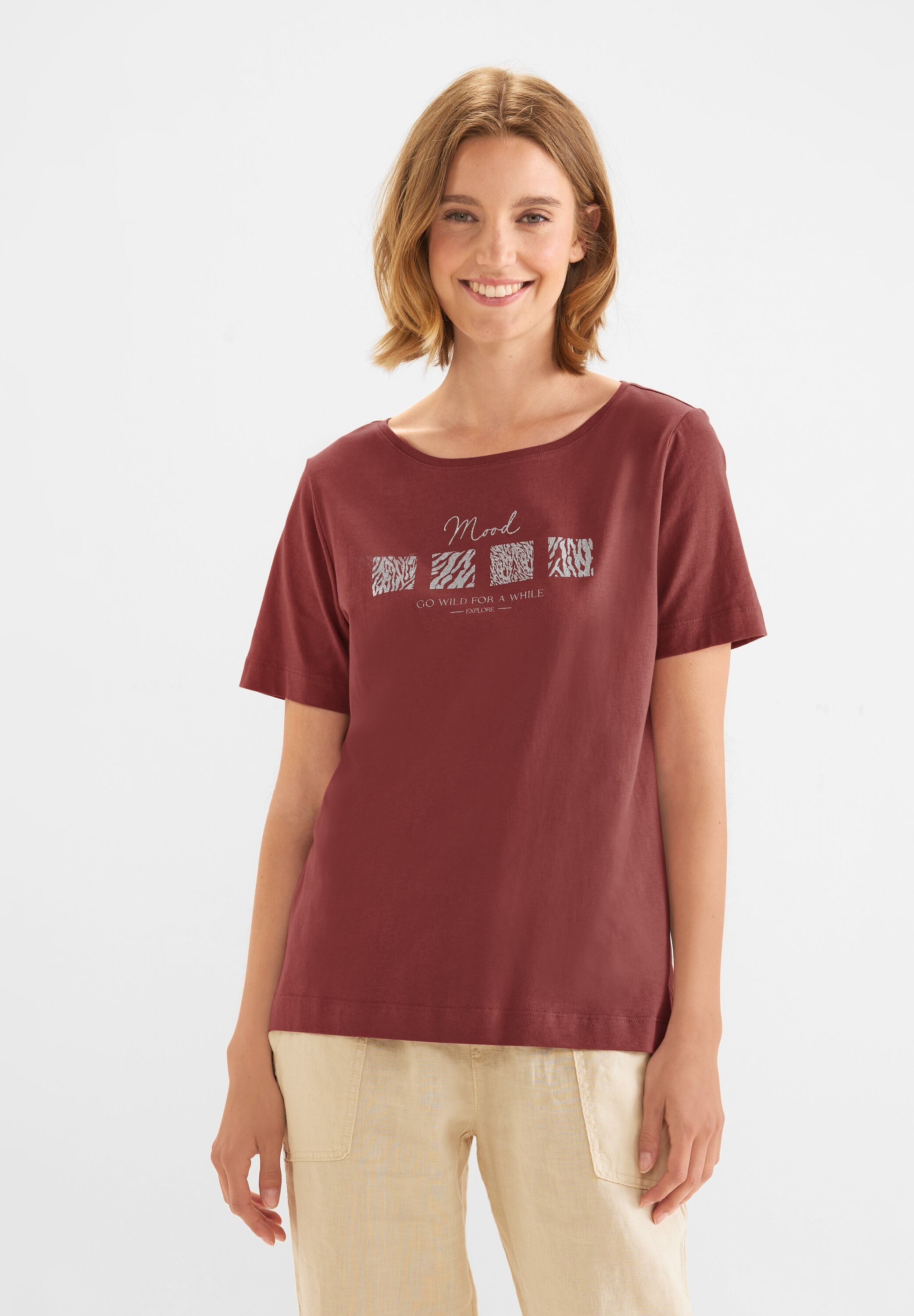 STREET ONE T-Shirt, reiner aus BAUR | Baumwolle kaufen