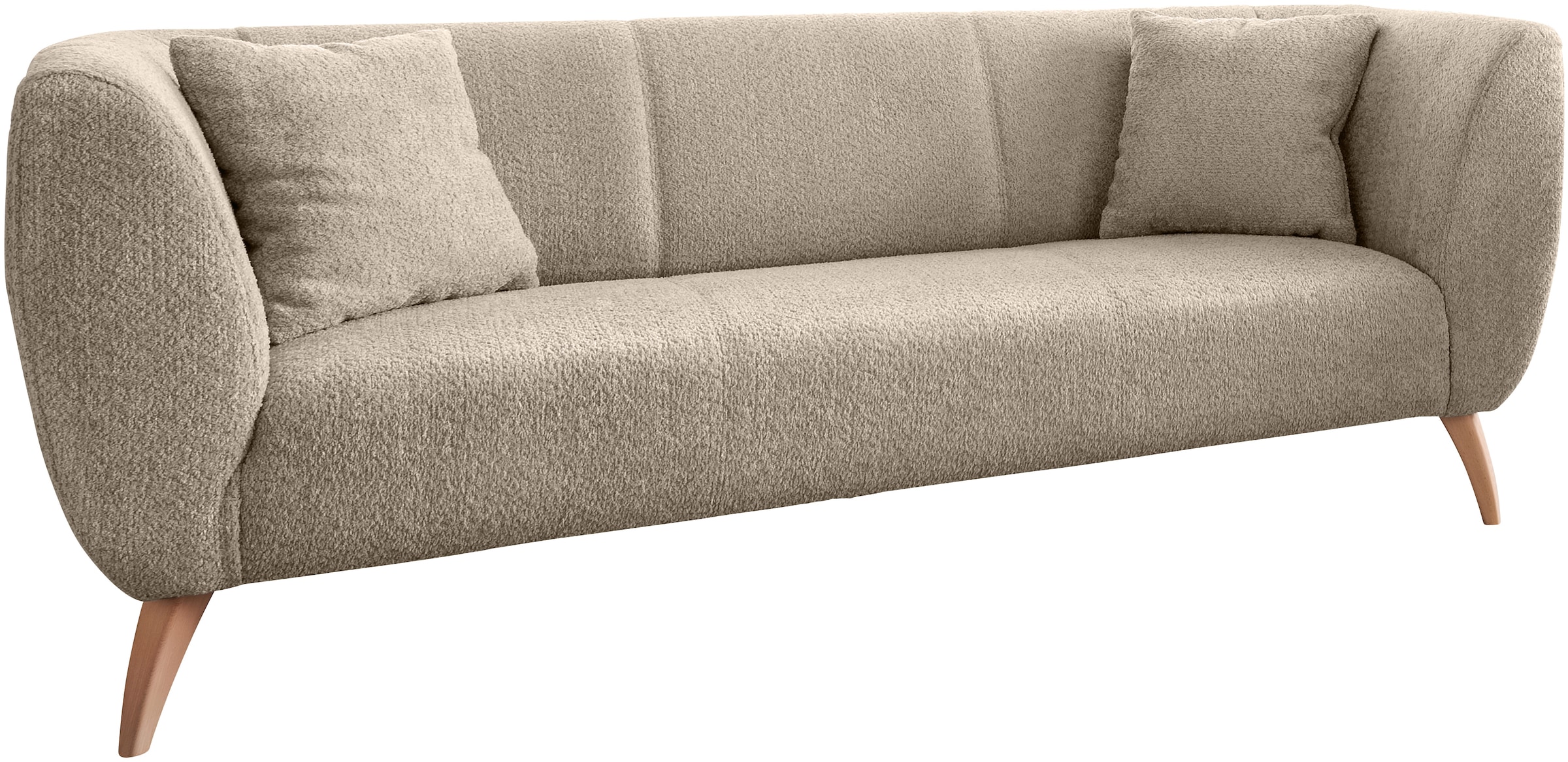Home affaire Ecksofa »Lazio modern und bequem, schmale Armlehnen, tolle Detailverarbeitung« zwei verschiedene Fußfarben wählbar