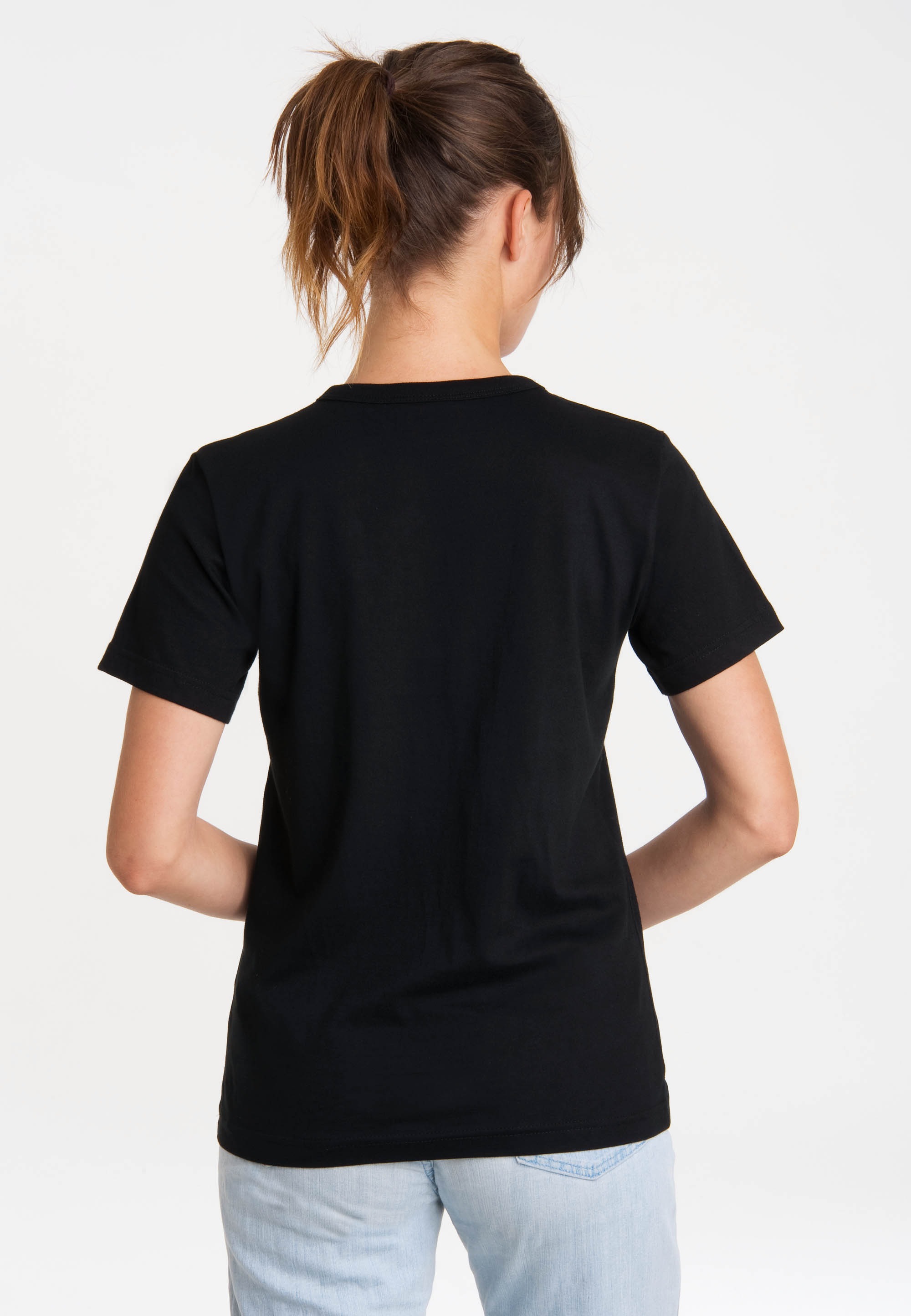 T-Shirt LOGOSHIRT "Der kleine Maulwurf - Ohoh", Damen, Gr. XL, schwarz, 100% Baumwolle, bedruckt, normal, Rundhals, Shirts T-Shirt, mit lizenziertem Print 3
