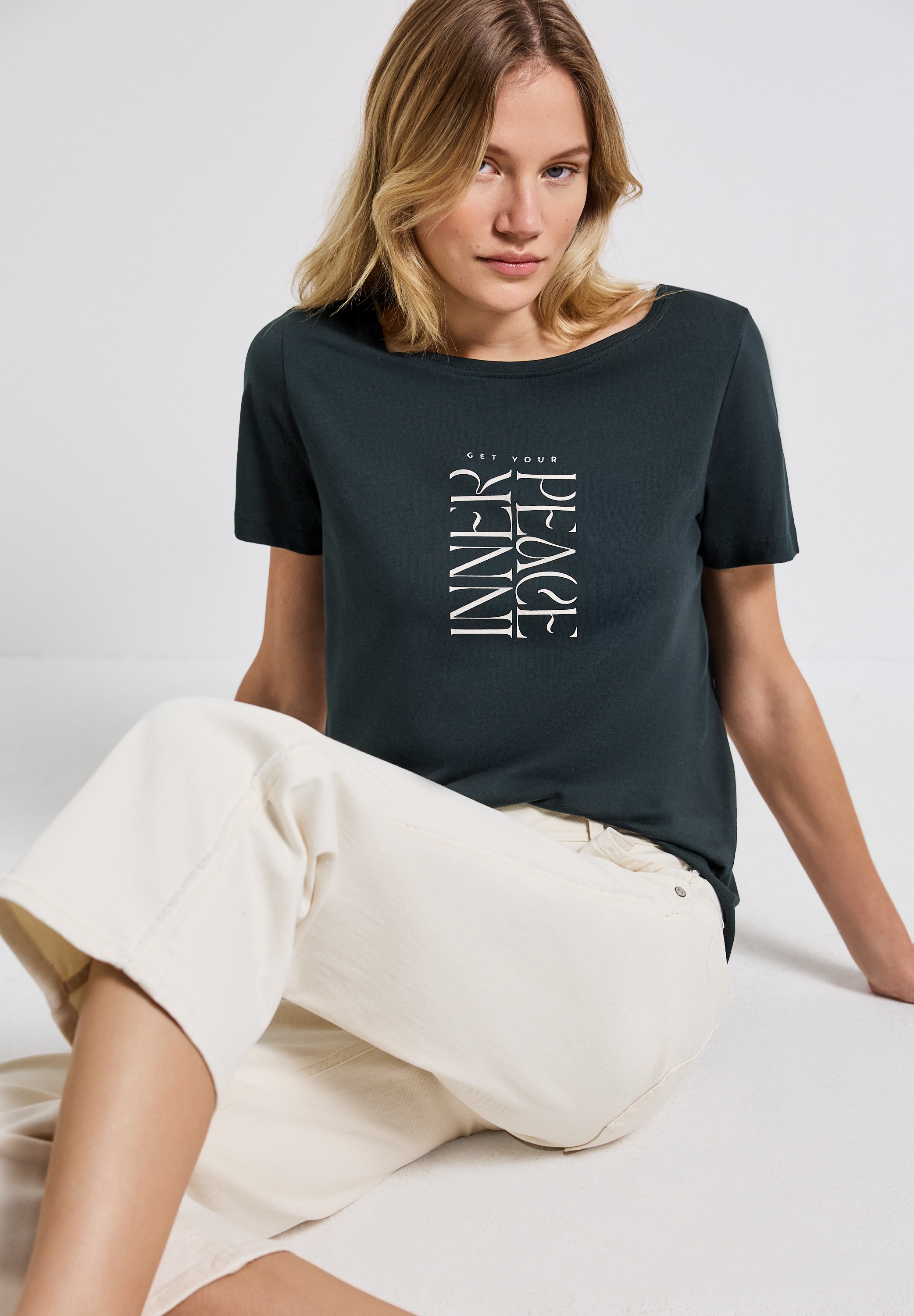 STREET ONE Shirttop, mit Wording Print