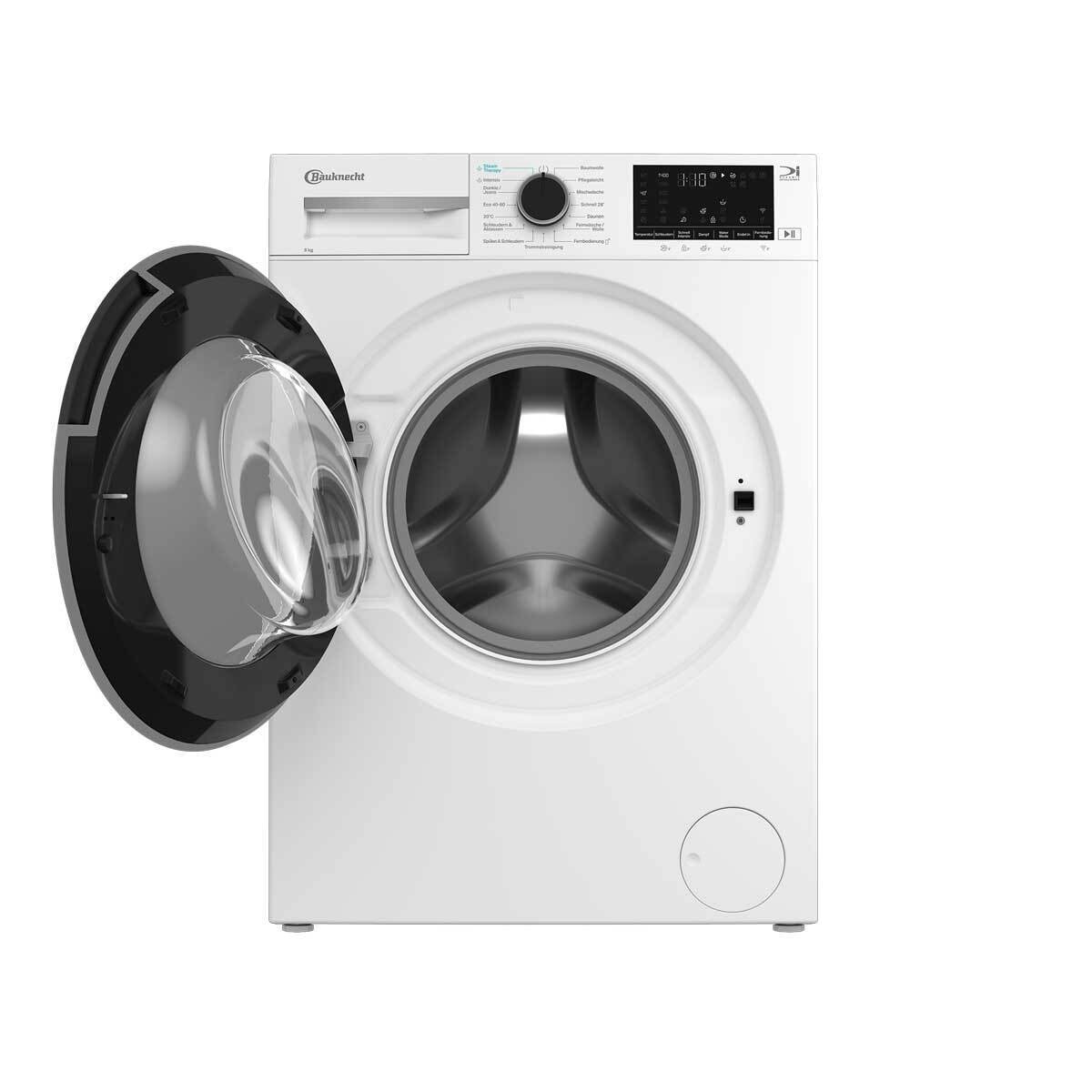 BAUKNECHT Waschmaschine »B WM 8A7 BS« 8 kg 1400 U/min Adaptive Wash – Intelligente Anpassung für perfekte Waschergebnisse