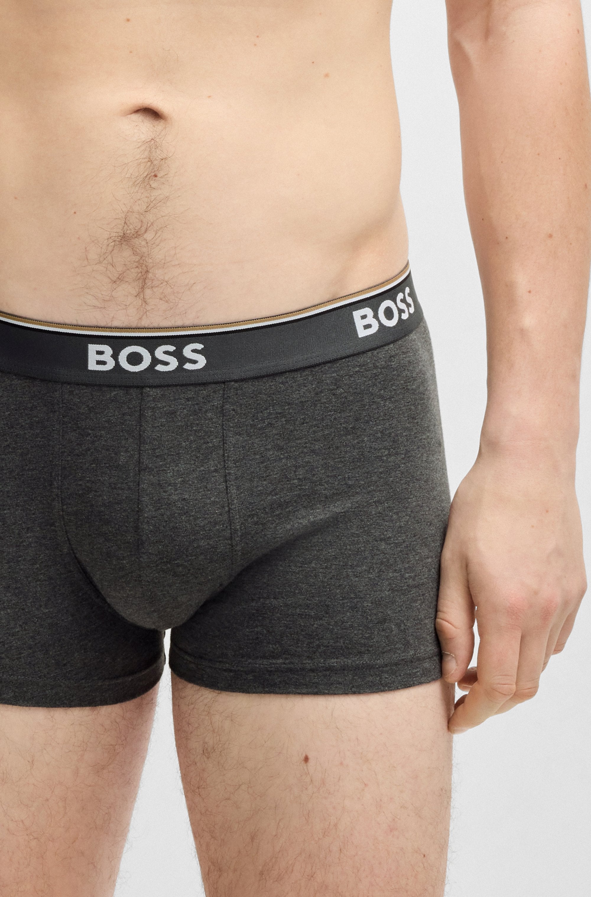 BOSS Boxer »TRUNK 3 PACK«, (3 St.), BOSS Schriftzug auf dem Bund