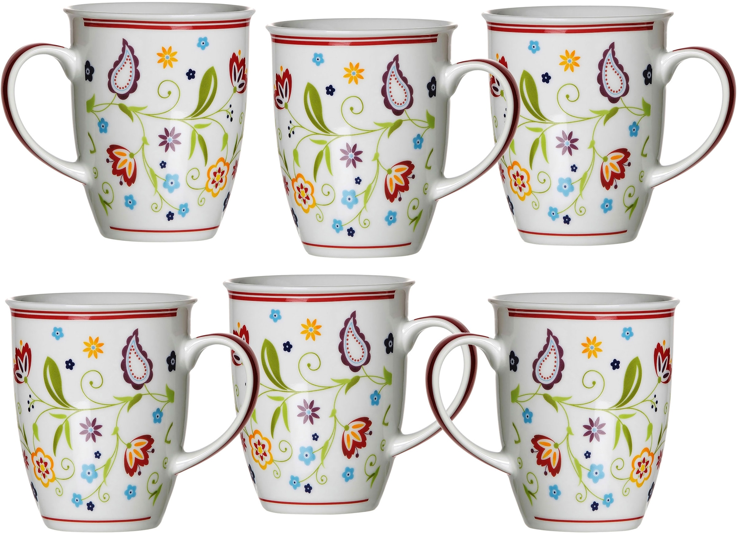 Ritzenhoff & Breker Becher "Doppio Shanti, 6-teilig" Paisley-Blüten-Dekor günstig online kaufen