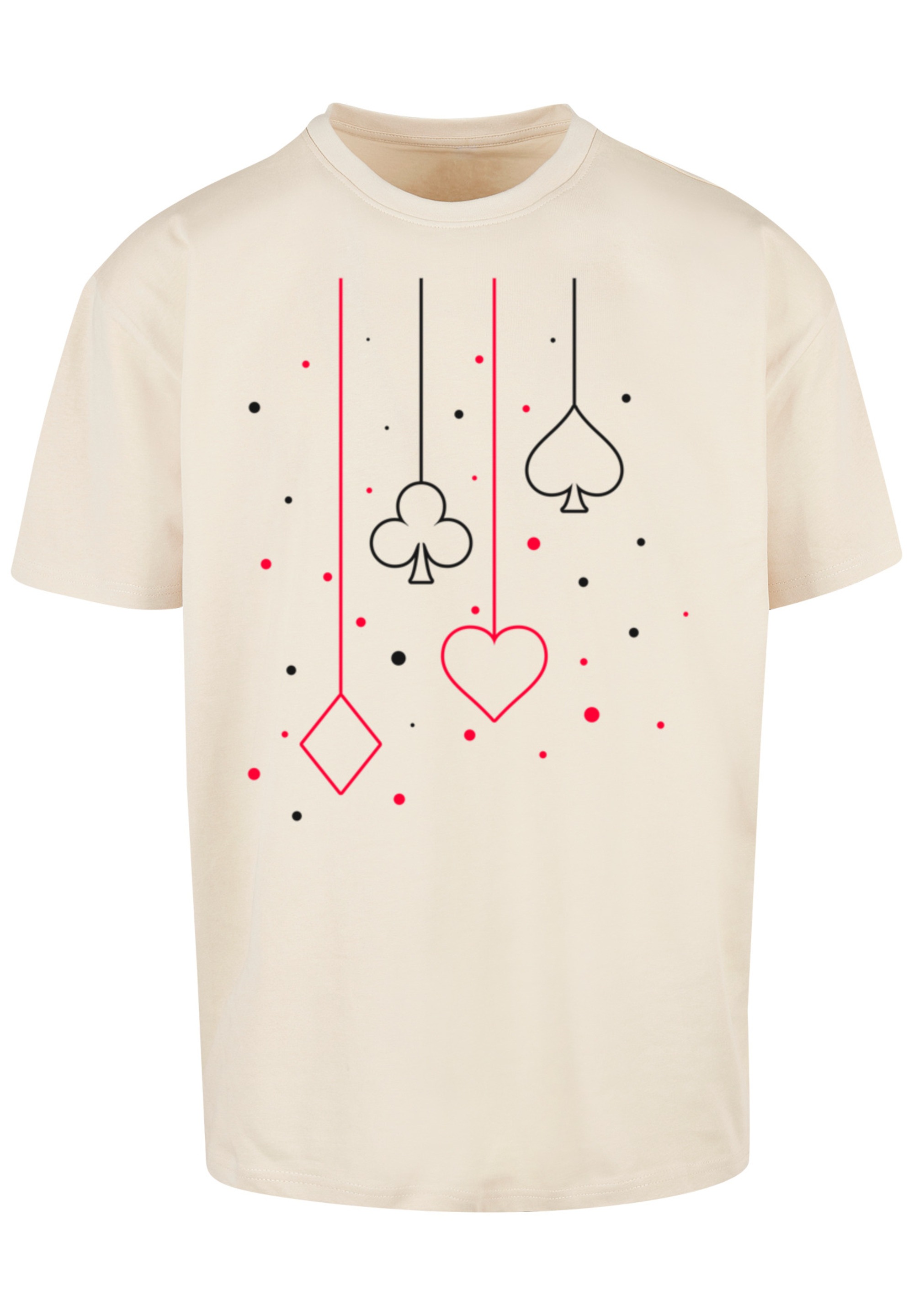 F4NT4STIC T-Shirt »Kreuz Pik Herz Karo Poker Kartenspiel«, Print