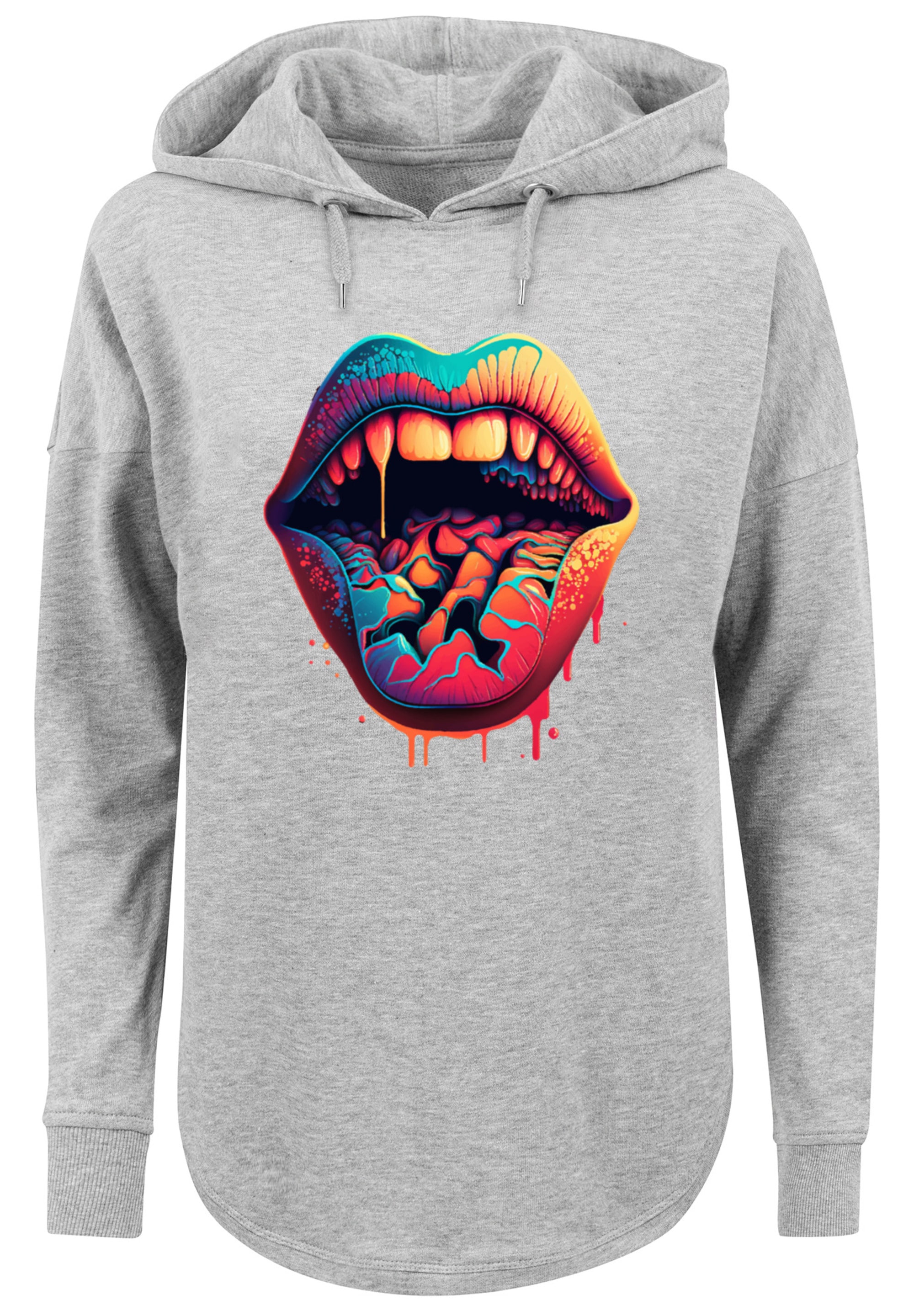 F4NT4STIC Kapuzenpullover »Drooling Lips OVERSIZE HOODIE«, Print