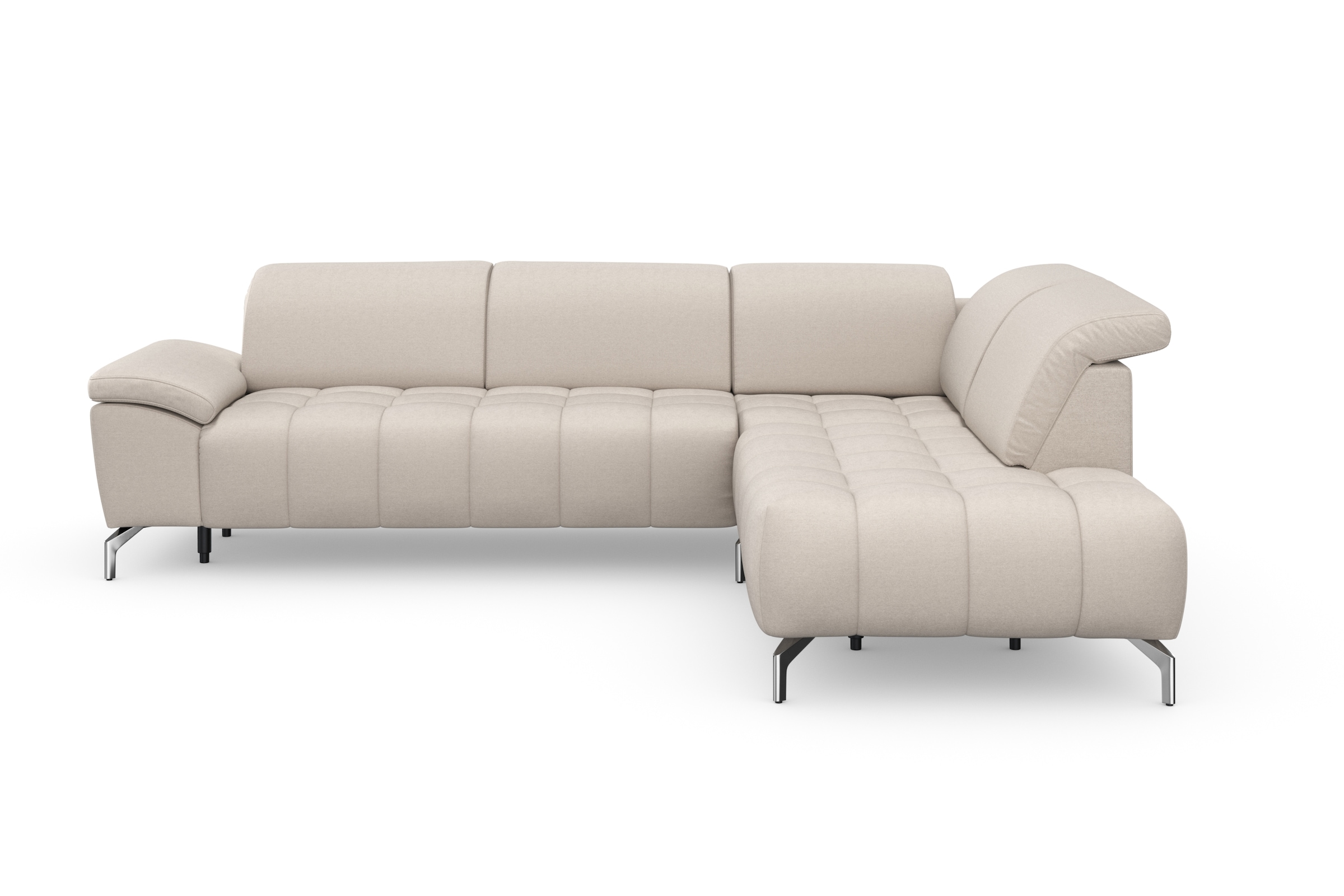 sit&more Ecksofa "Cool L-Form" wahlweise mit Kopfteilverstellung und Vorziehsitz, motorisch