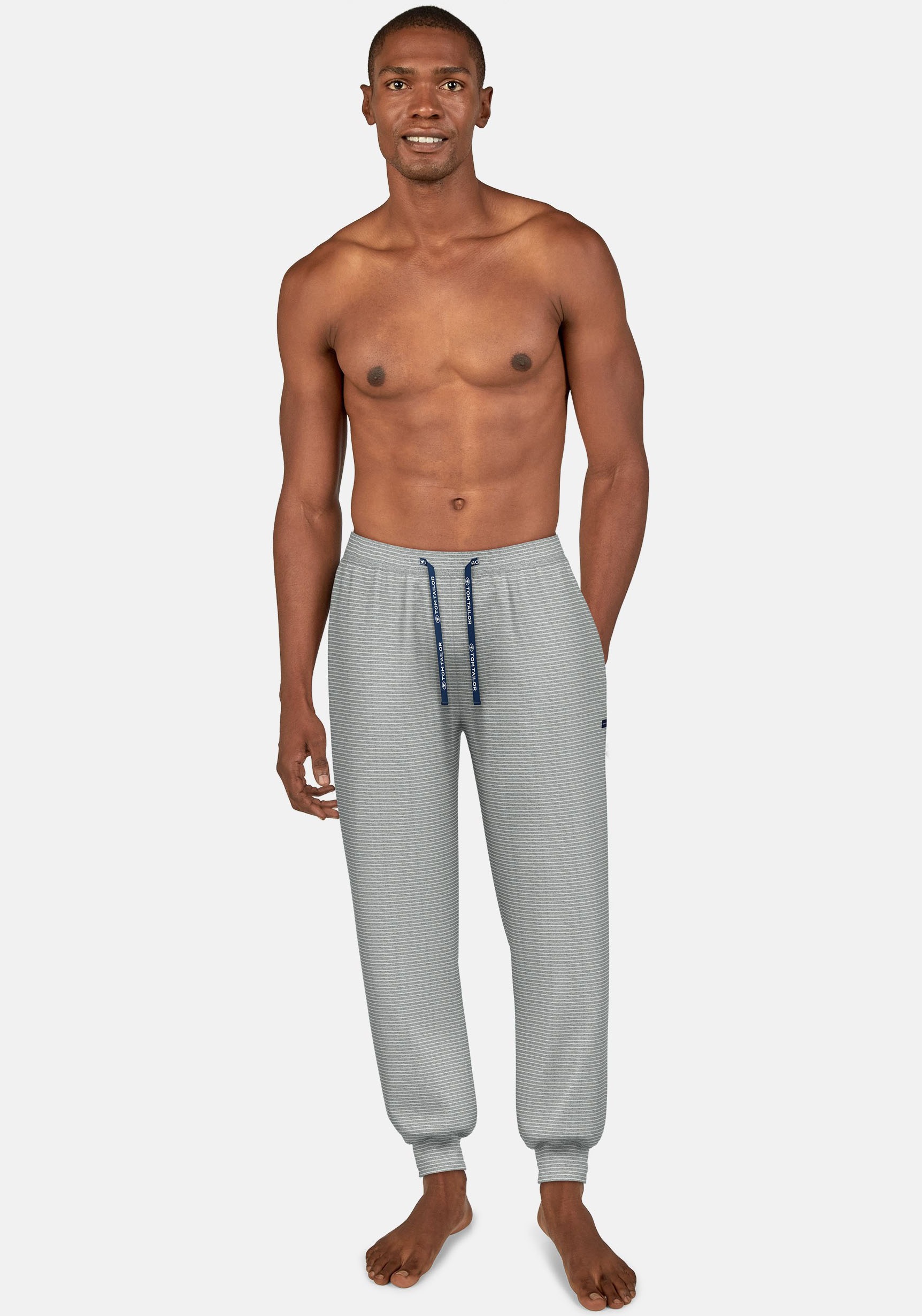 TOM TAILOR Pyjamahose, mit Logo-Bindeband