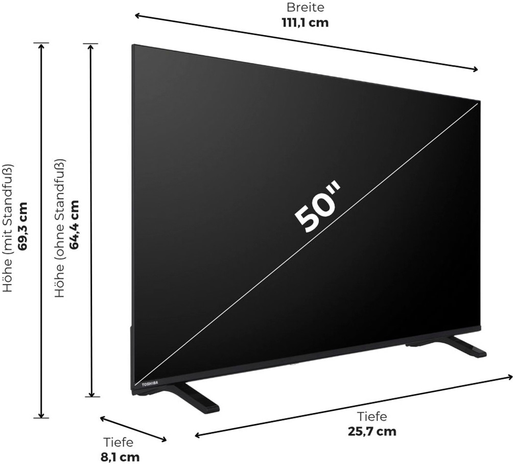 Toshiba DLED-Fernseher »50UV1563DD« 126 cm/50 ″ Smart-TV