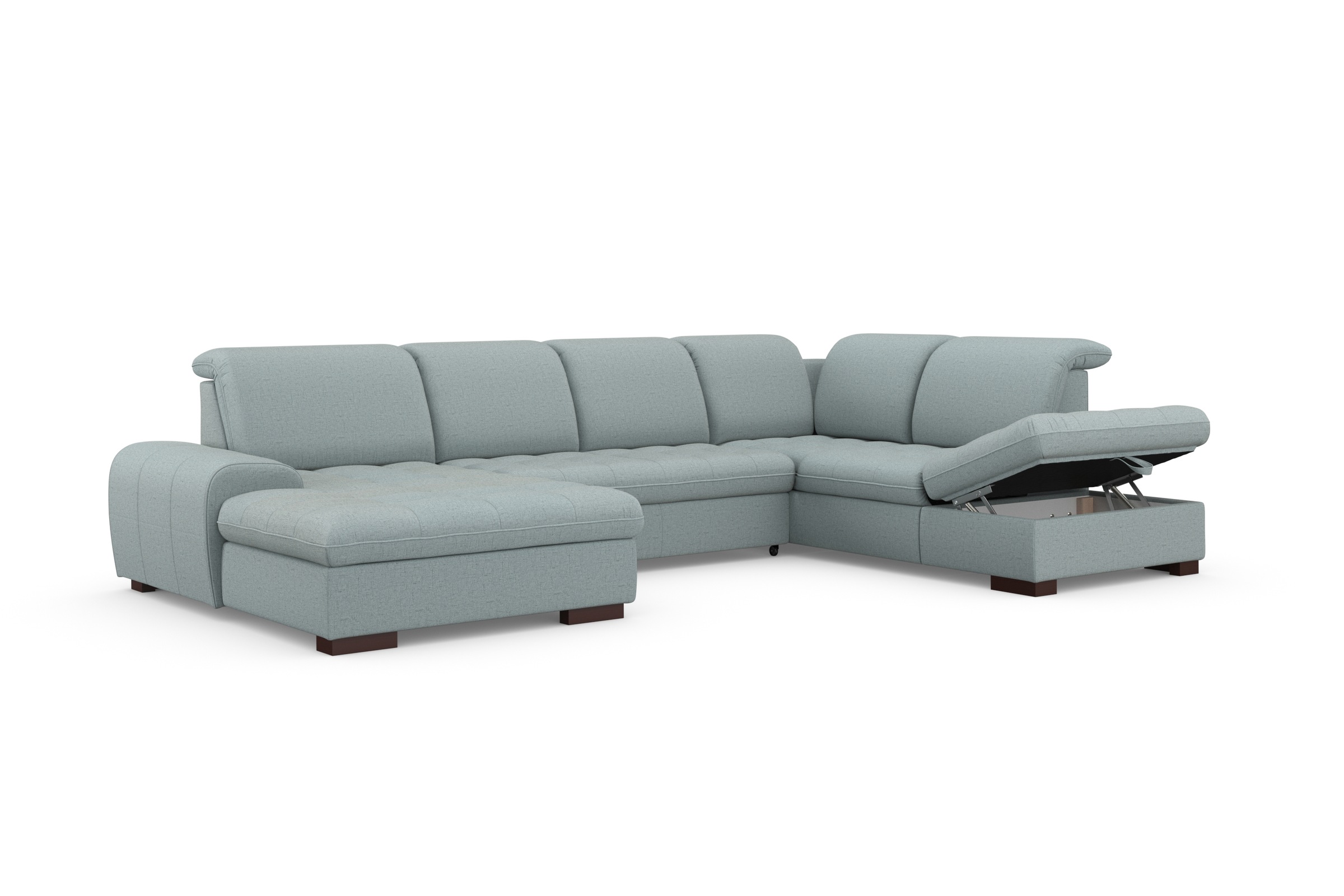 sit&more Wohnlandschaft »Luxor U-Form«, wahlweise mit Bettfunktion, Bettkasten und Kopfteilverstellung