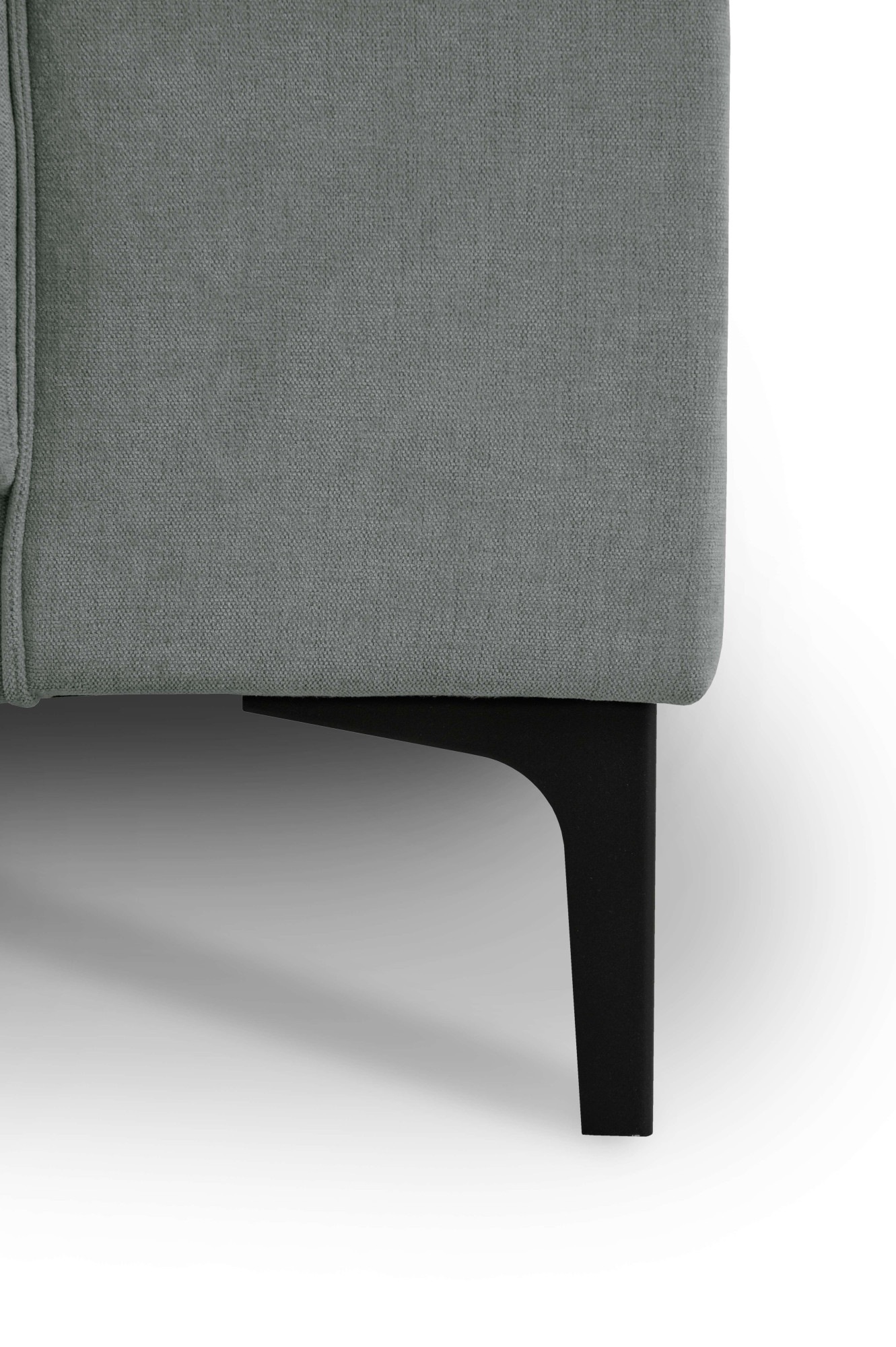 Places of Style Ecksofa »Polsterecke Oland, Struktur, Flachgewebe, Luxus-Microfaser, Boucle«, L-Form, 280 cm, Wellenunterfederung, Skandi-Design, Metallfüße