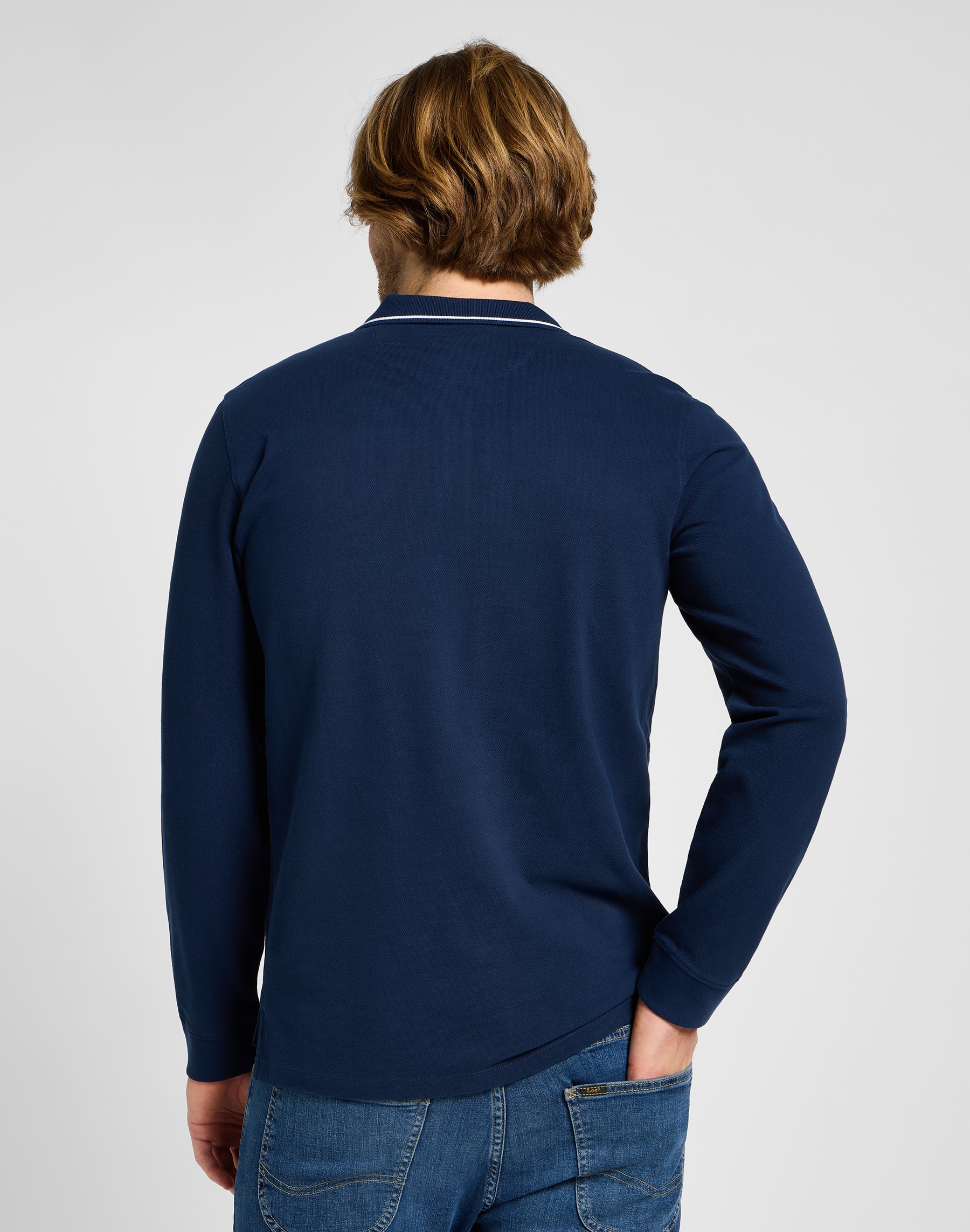 Lee® Langarmshirt »LS PIQUE POLO«, mit Logodruck