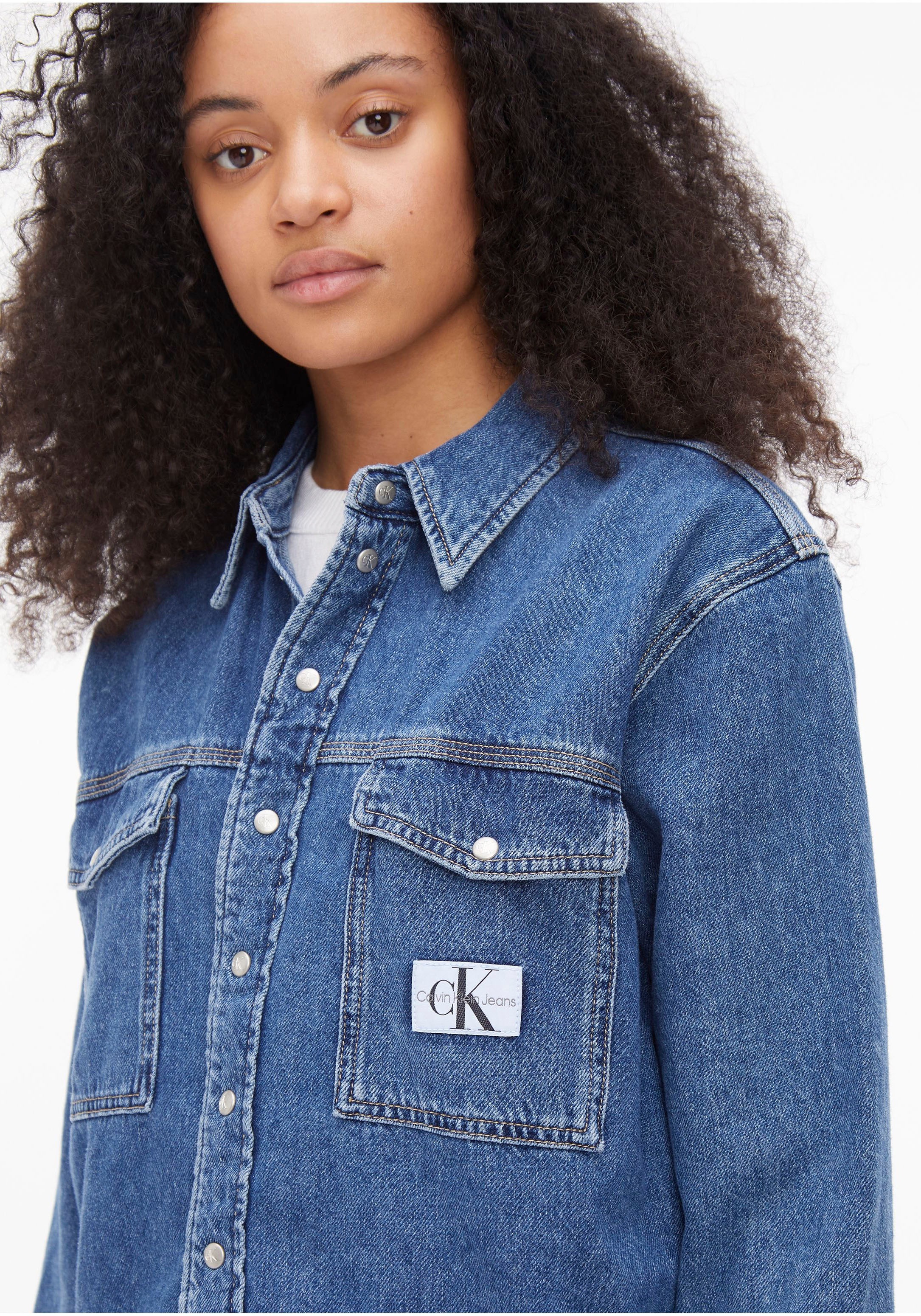 Calvin Klein Jeans BAUR mit Jeansbluse, für Hemdblusenkragen | kaufen