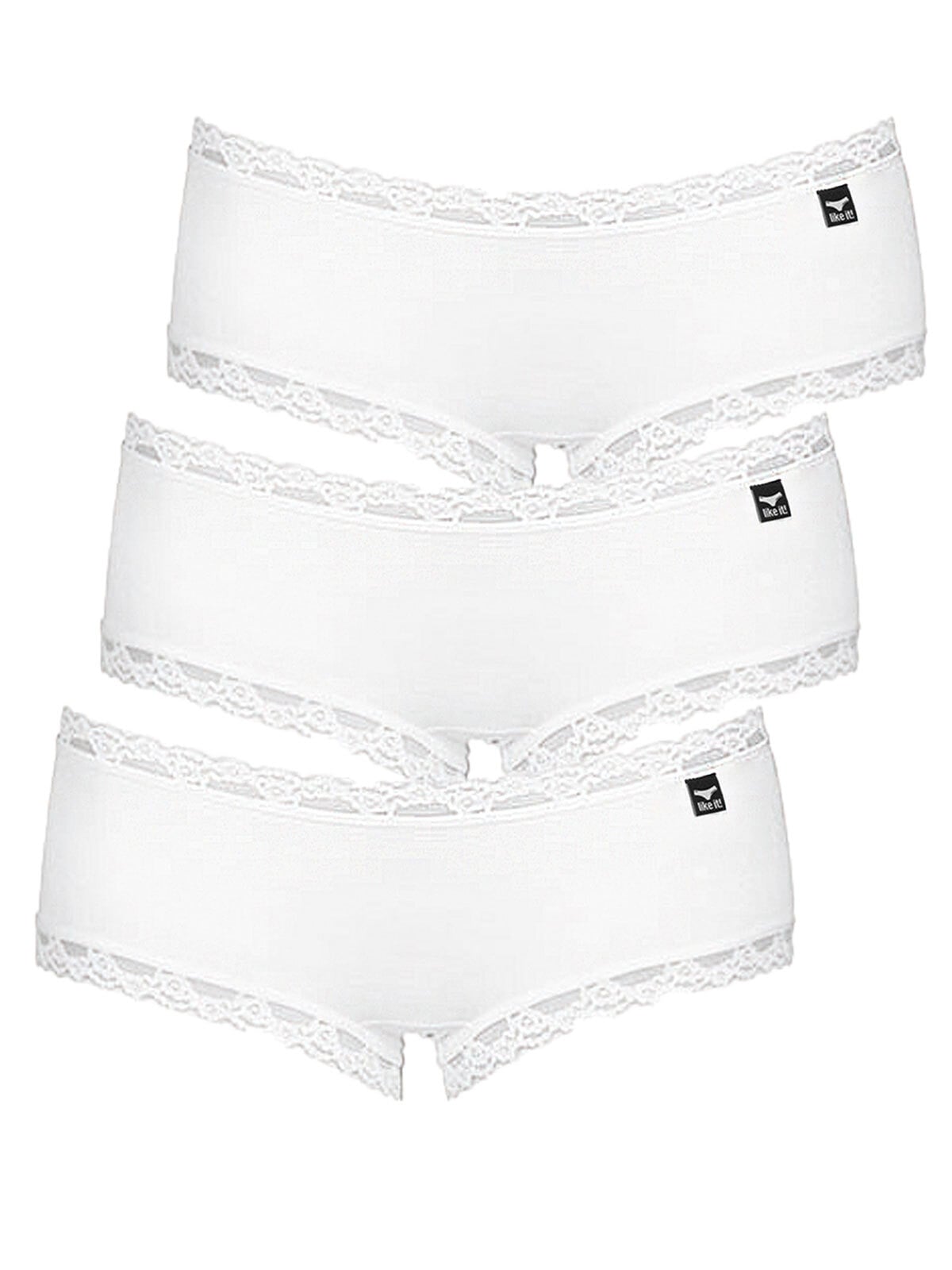 like it! Panty »3er Pack Damen Panty Olivia«, (Spar-Pack, 3 Stück St.)