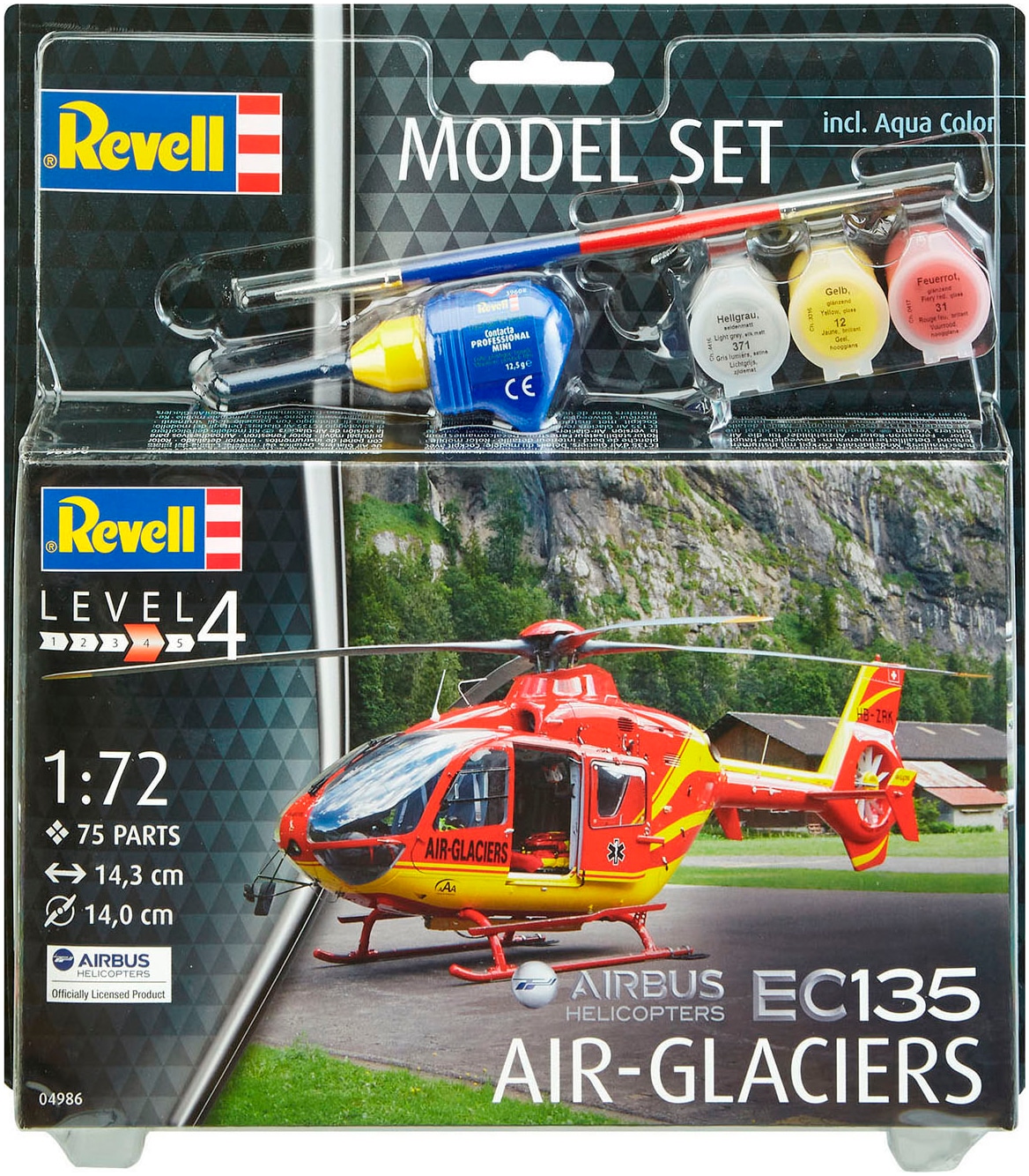 Revell® Modellbausatz »Model Set EC135 AIR-GLACIERS«, Made in Europe