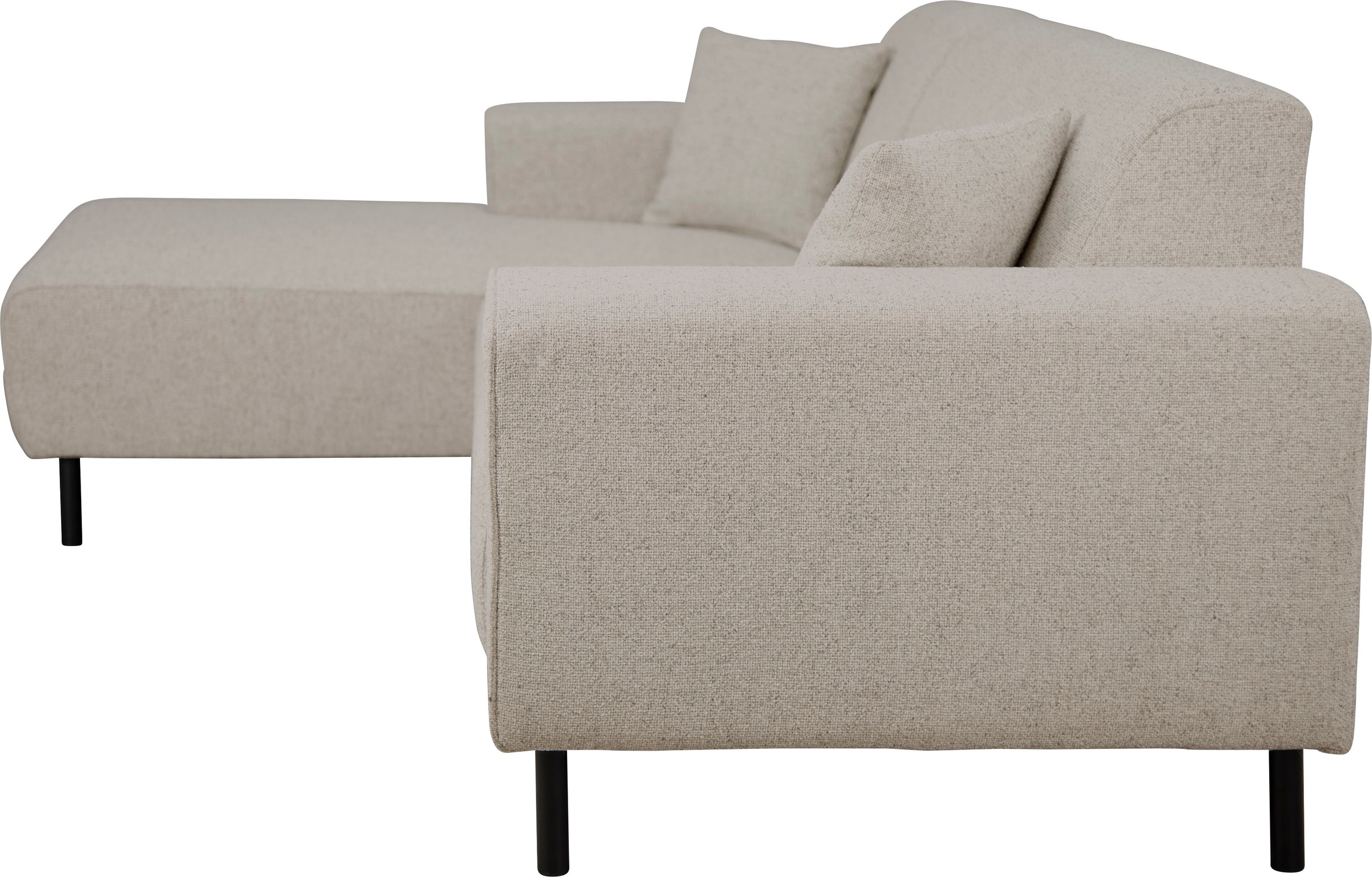 Home affaire Ecksofa »ARROS L-Form mit Wellenunterfederung, Maße B/T/H: 235/163/81 cm«, incl. Zierkissen, mit Recamiere rechts/links bestellbar, auch in Cord
