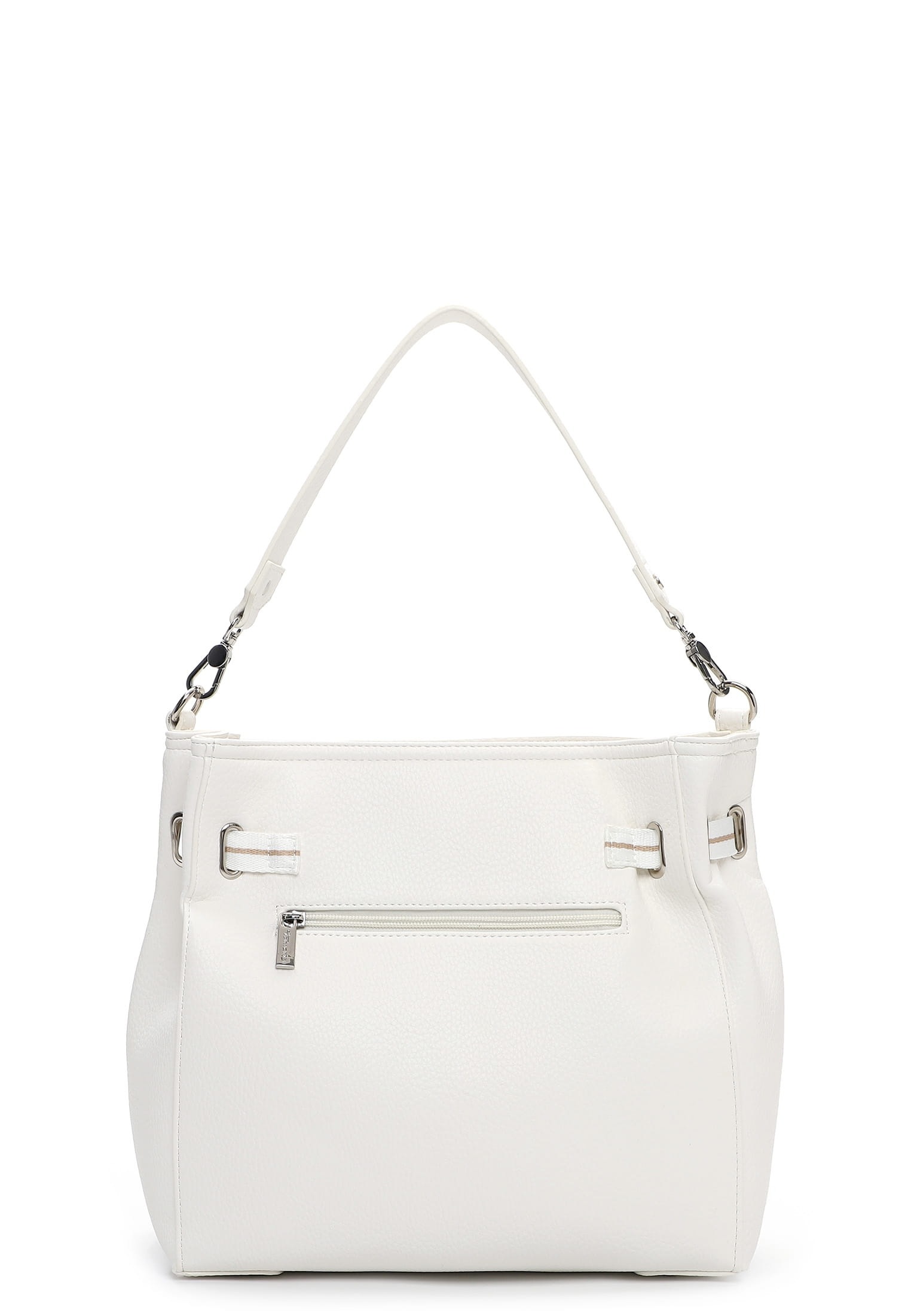Beuteltasche TAMARIS "Beutel TAS Kirima", Damen, Gr. B/H/T: 29cm x 29cm x 14cm 0, weiß (weiß 300), Polyurethan, Taschen Beuteltasche 2