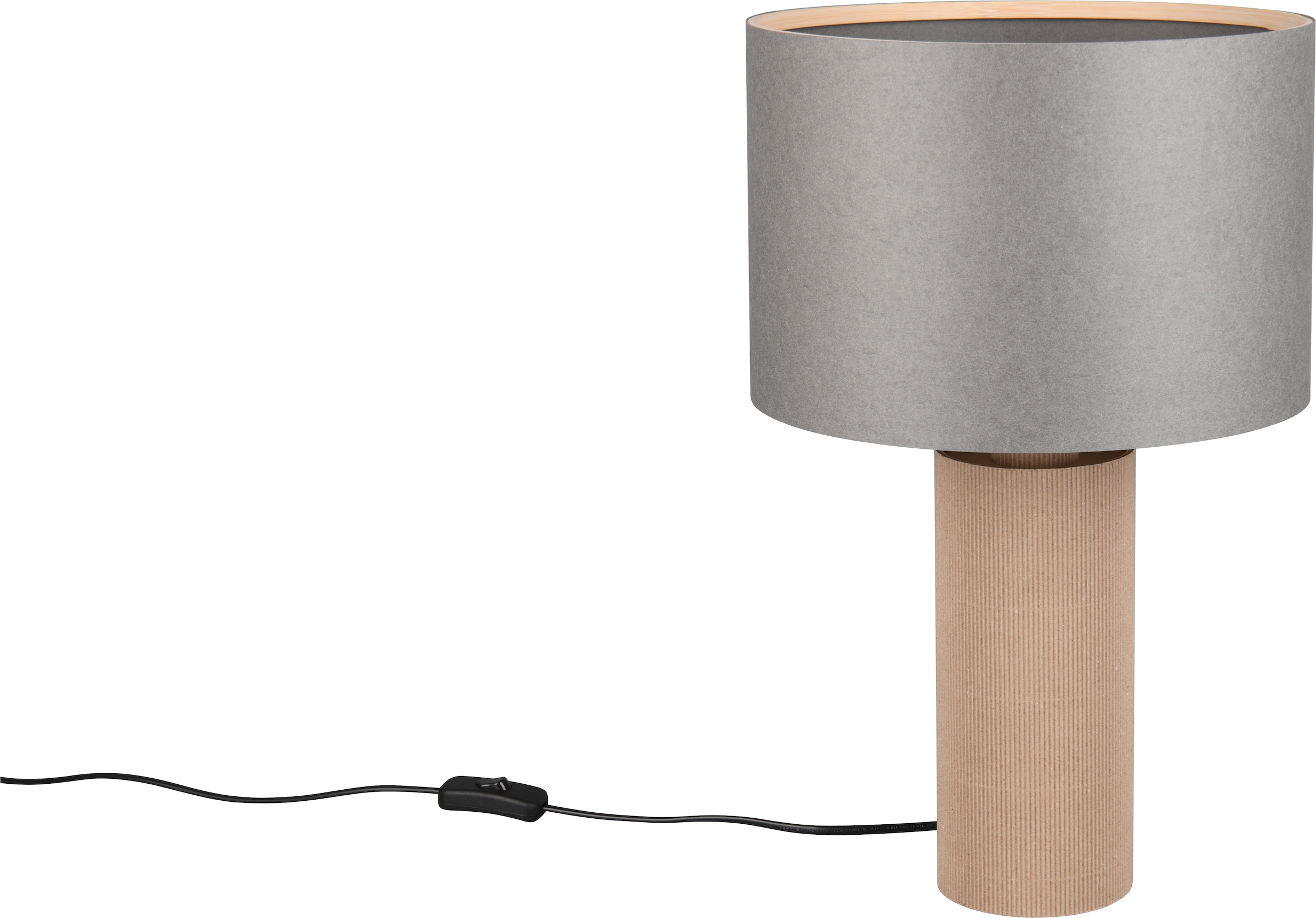 TRIO Leuchten Tischleuchte »CANIO, Tischlampe aus Bambus+Pappe, exkl. Leuchtmittel max 40W« E27 1 Stk. warmweiß - kaltweiß Schnurschalter, Nachttischlampe Schlafzimmer
