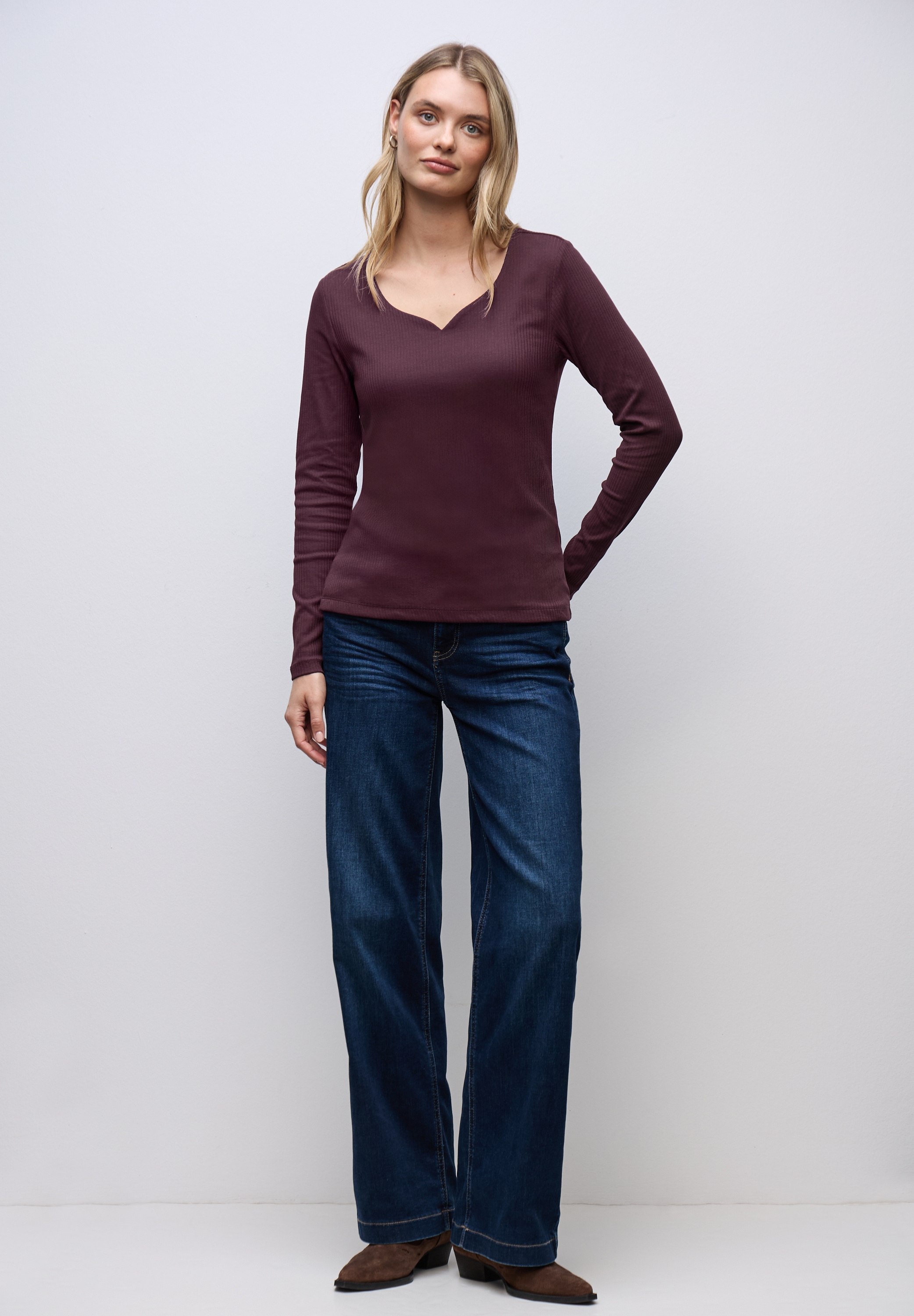 STREET ONE Langarmshirt im soften Baumwoll-Mix