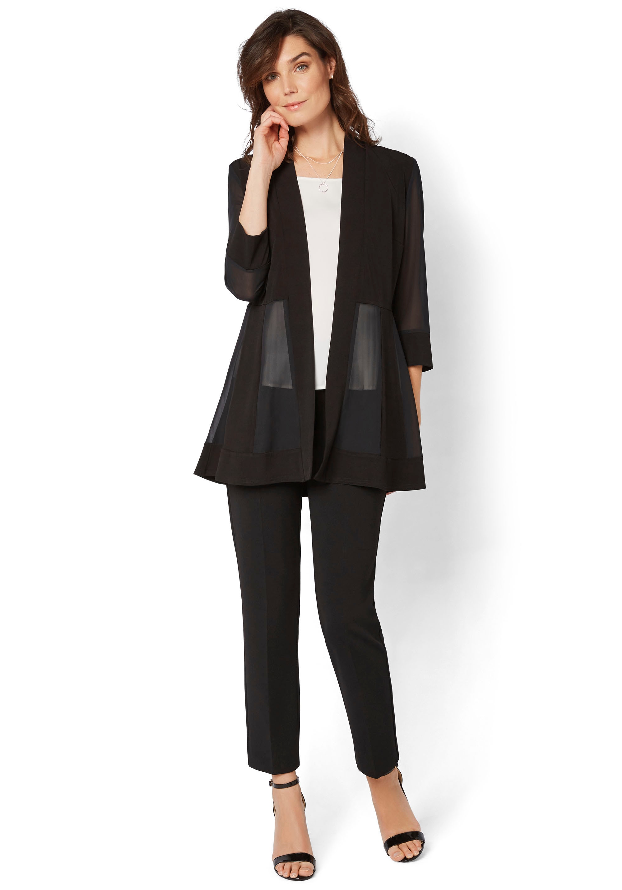 HERMANN LANGE Collection Longblazer »Liliana«, aus Jersey und Chiffon