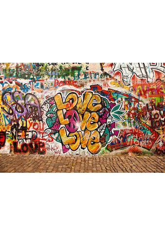 Papermoon Fototapetas »Love Graffiti Wand«