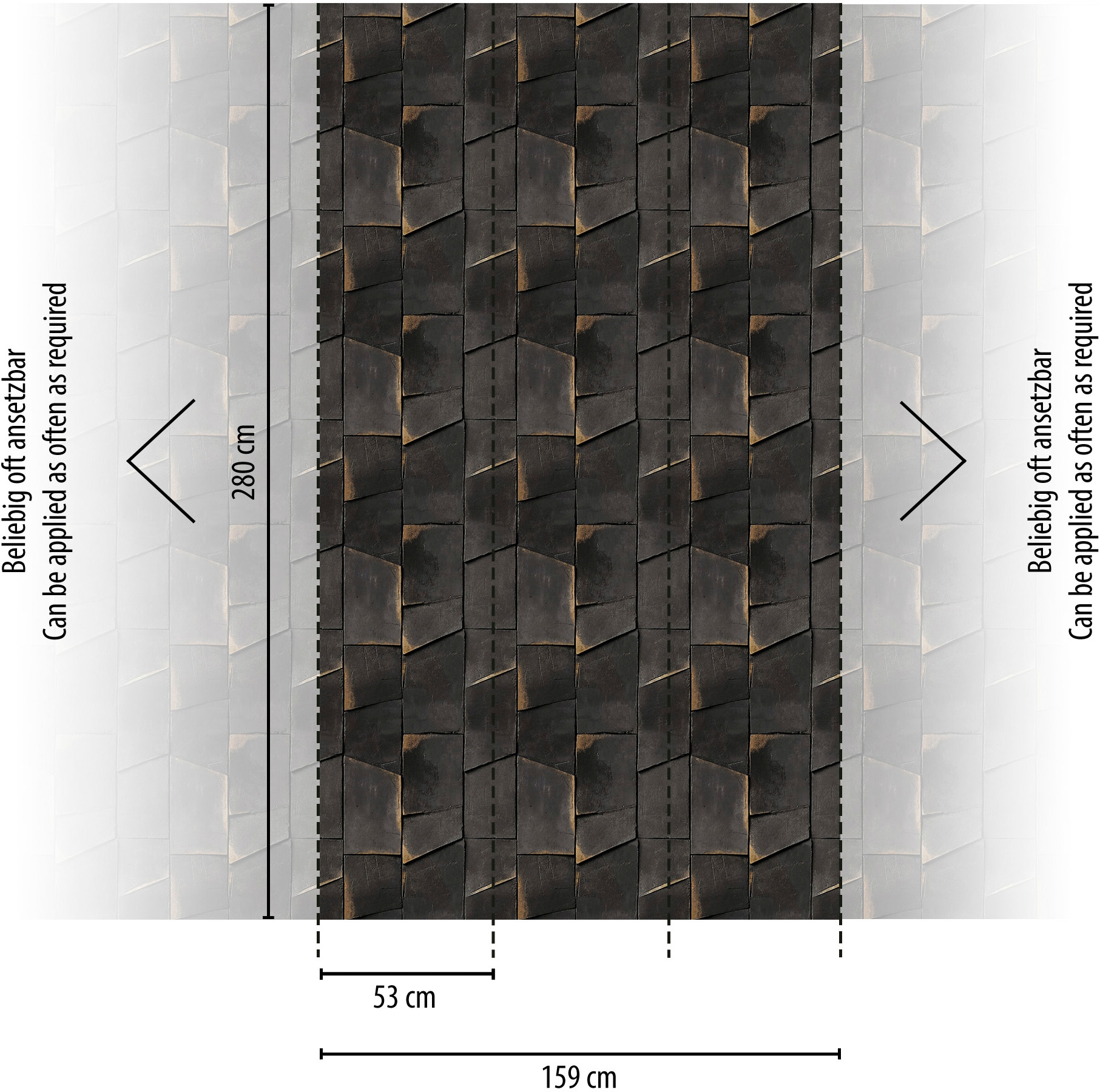 living walls Fototapete »The Wall 4 Graphics – Plastische Schieferwand Vlies-Fototapete« Steinoptik | matt | naturalistisch leicht strukturiert Plastische Schieferwand mit markanter 3D-Wirkung