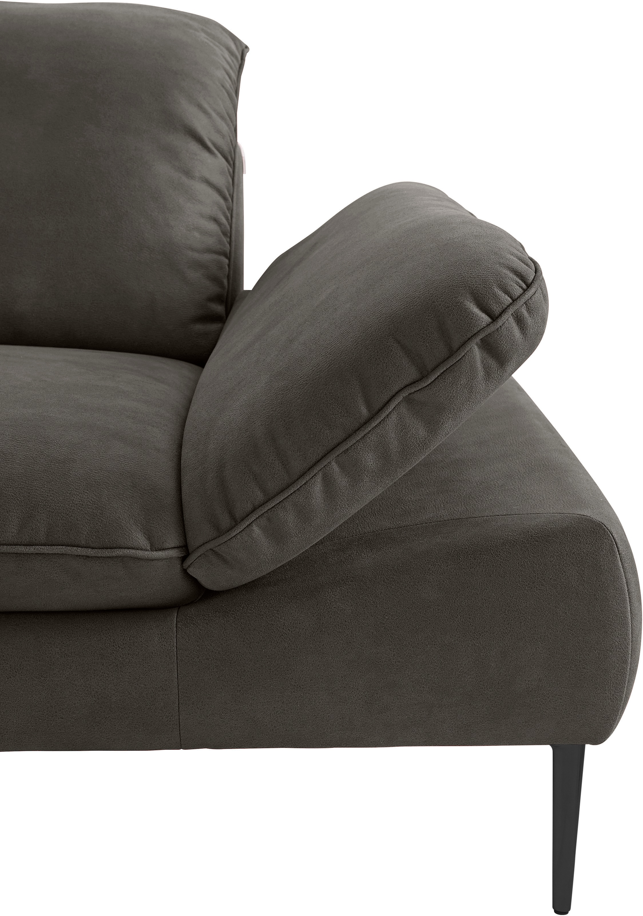 W.SCHILLIG Ecksofa »enjoy&MORE, Designsofa, elegant und bequem, L-Form«, Sitztiefenverstellung, Füße schwarz pulverbeschichtet, Breite 310 cm