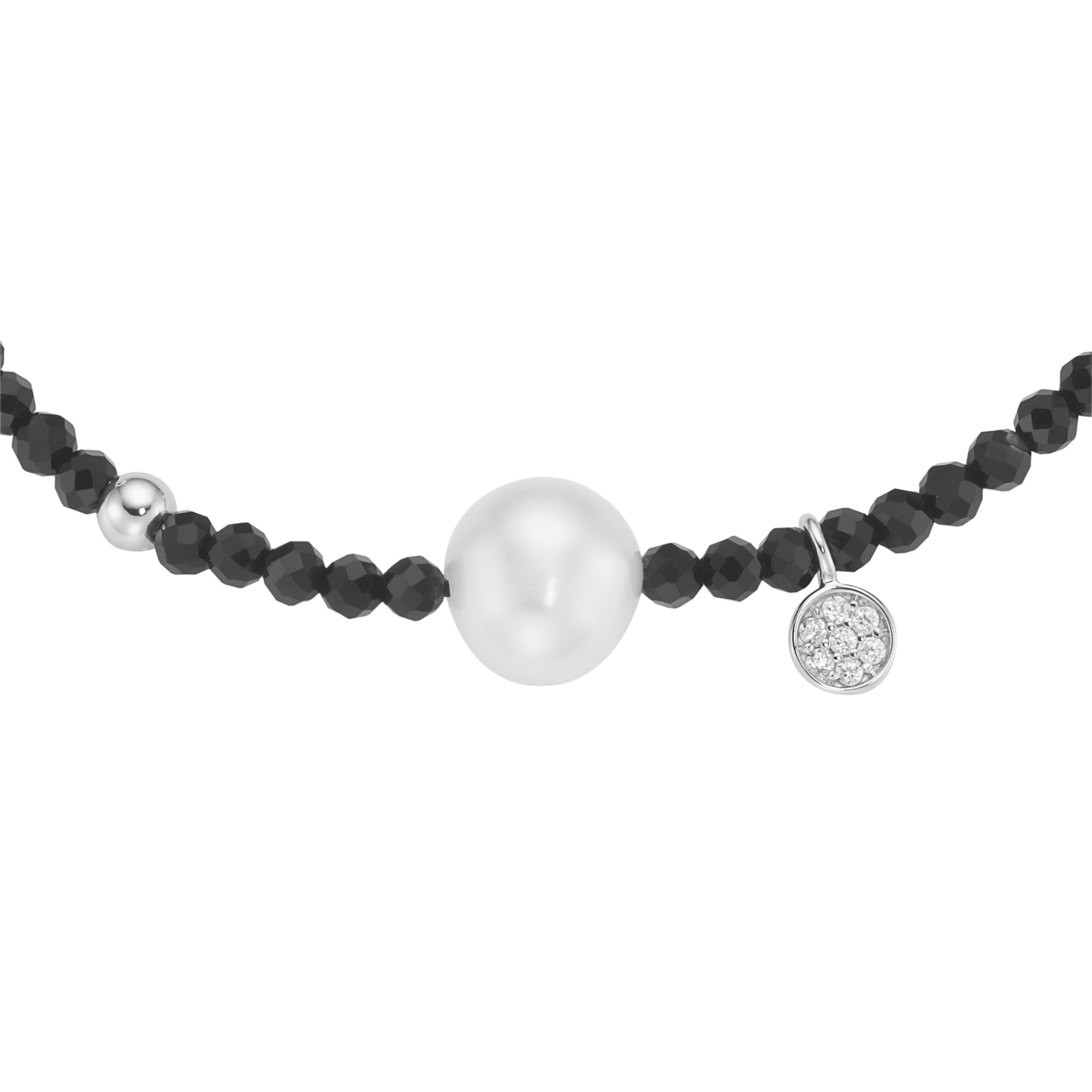 GIORGIO MARTELLO MILANO Armband »mit Süßwasser-Perlen und Ziersteinen, Silber 925«