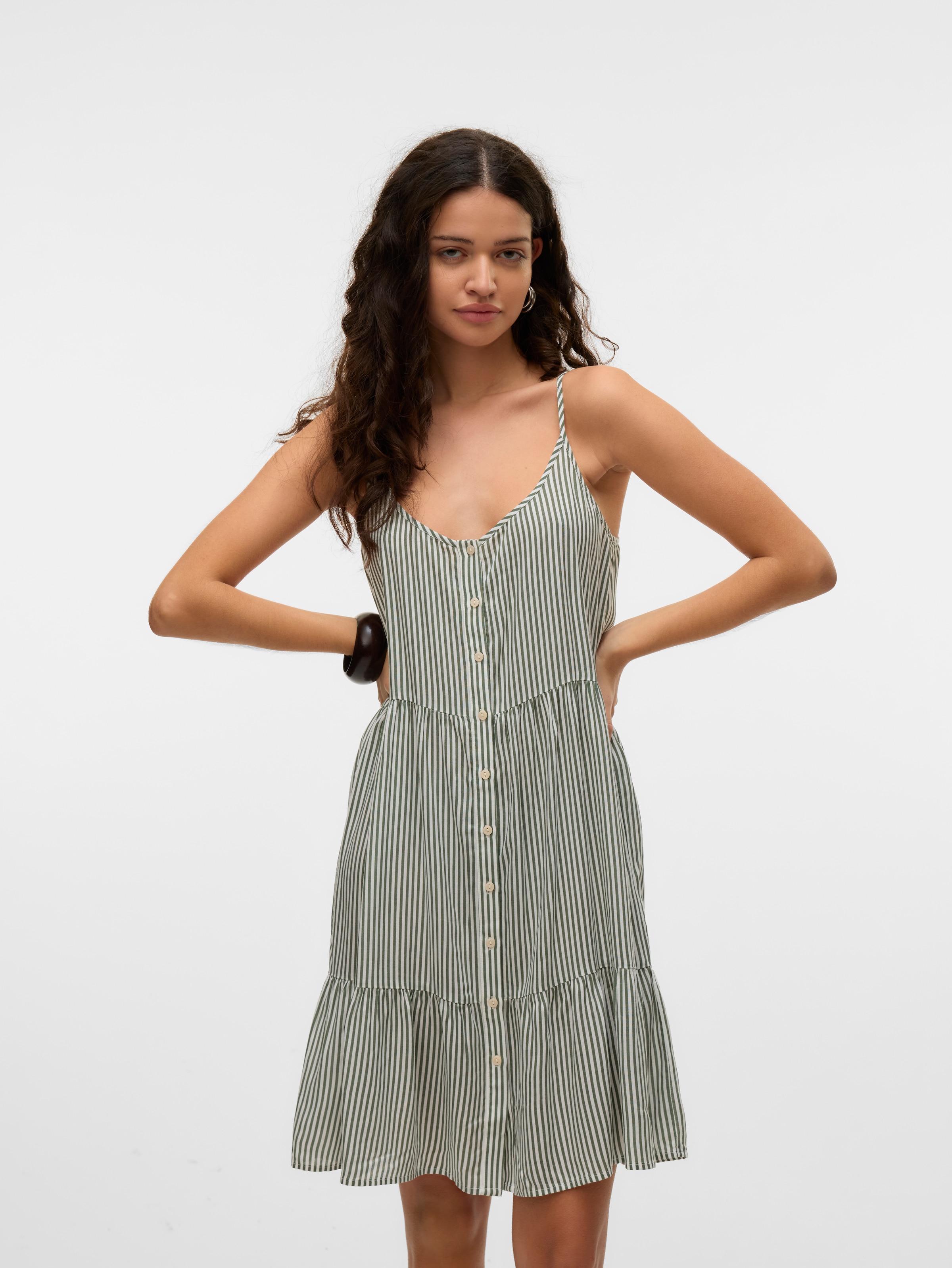 Vero Moda Trägerkleid "VMBUMPY SHORT SINGLET DRESS WVN GA NOOS", Sommerklei günstig online kaufen