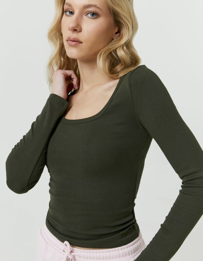 Tally Weijl Langarmshirt "STSCOORLA" Baumwollmischung, figurbetont günstig online kaufen