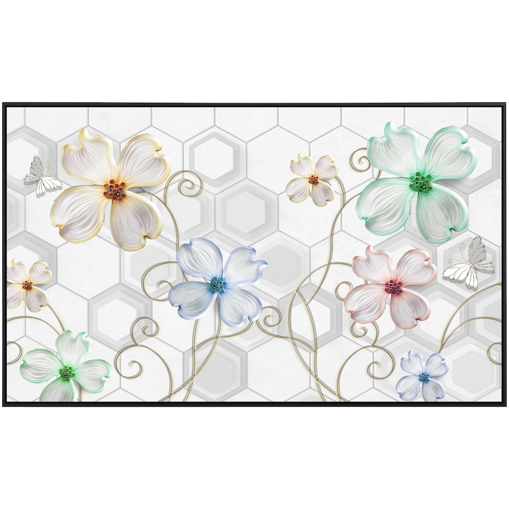 Papermoon Infrarotheizung »Muster mit Blumen«