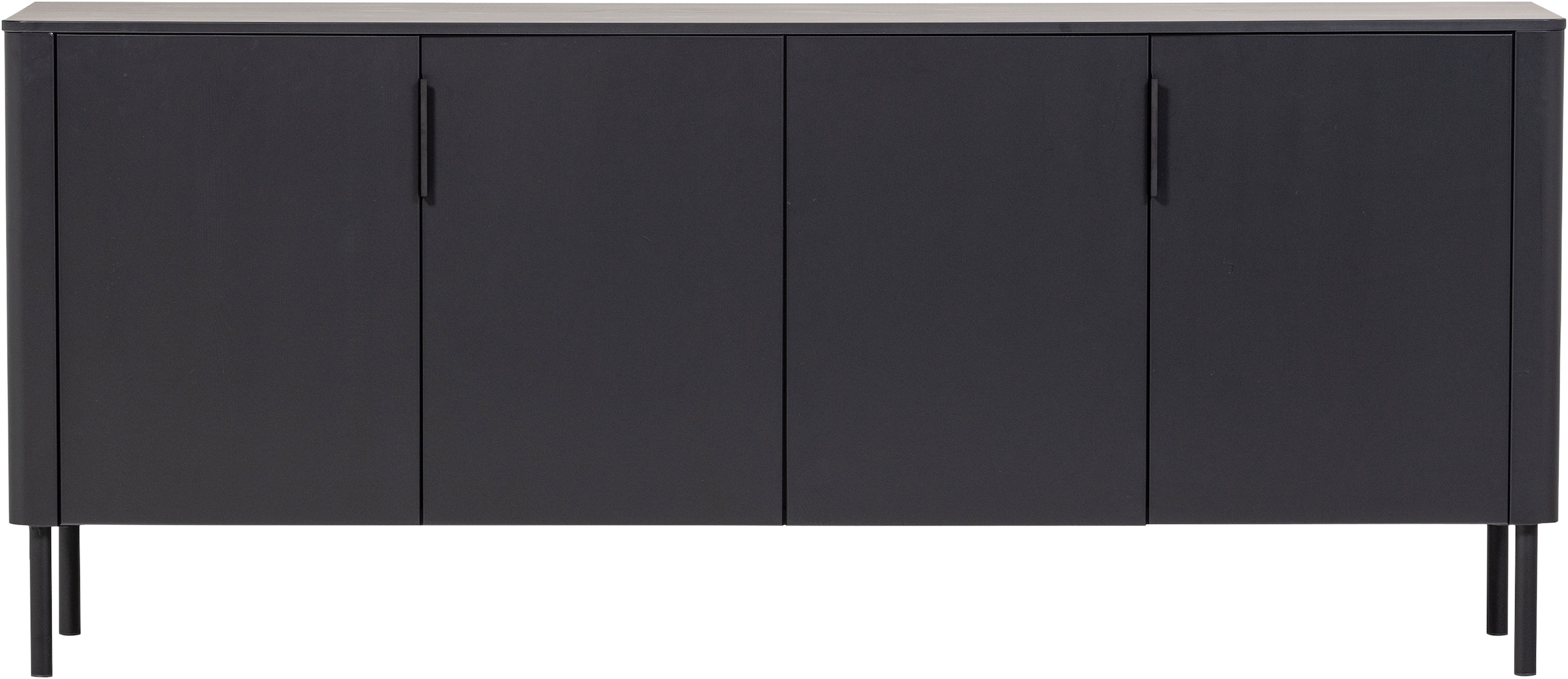 WOOOD Sideboard »Gunnar mit FSC®-Mix Massivkiefer subtile Griffmulden 201 x 44 x 85 cm« Tragkraft 20 kg pro Einlegeboden, einfach zu montieren, mit Schutzlack