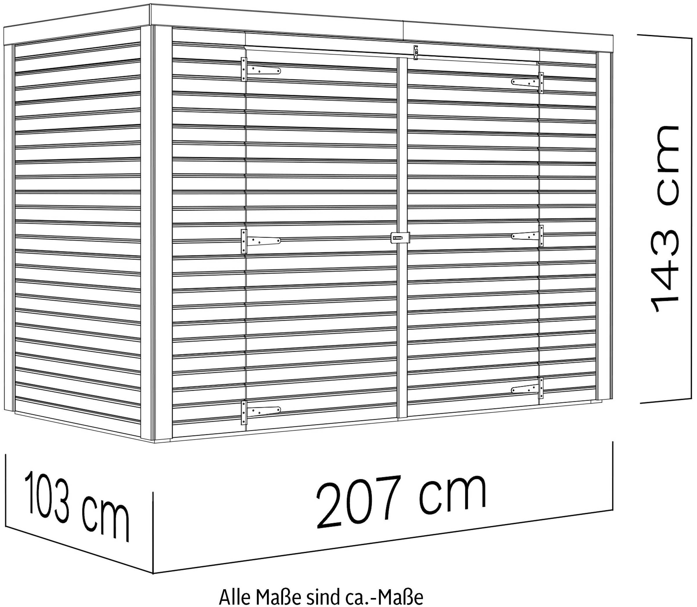 KONIFERA Fahrradbox »Bike Box«, (Komplett-Set), aus Fichte, BxTxH: 207x103x143 cm