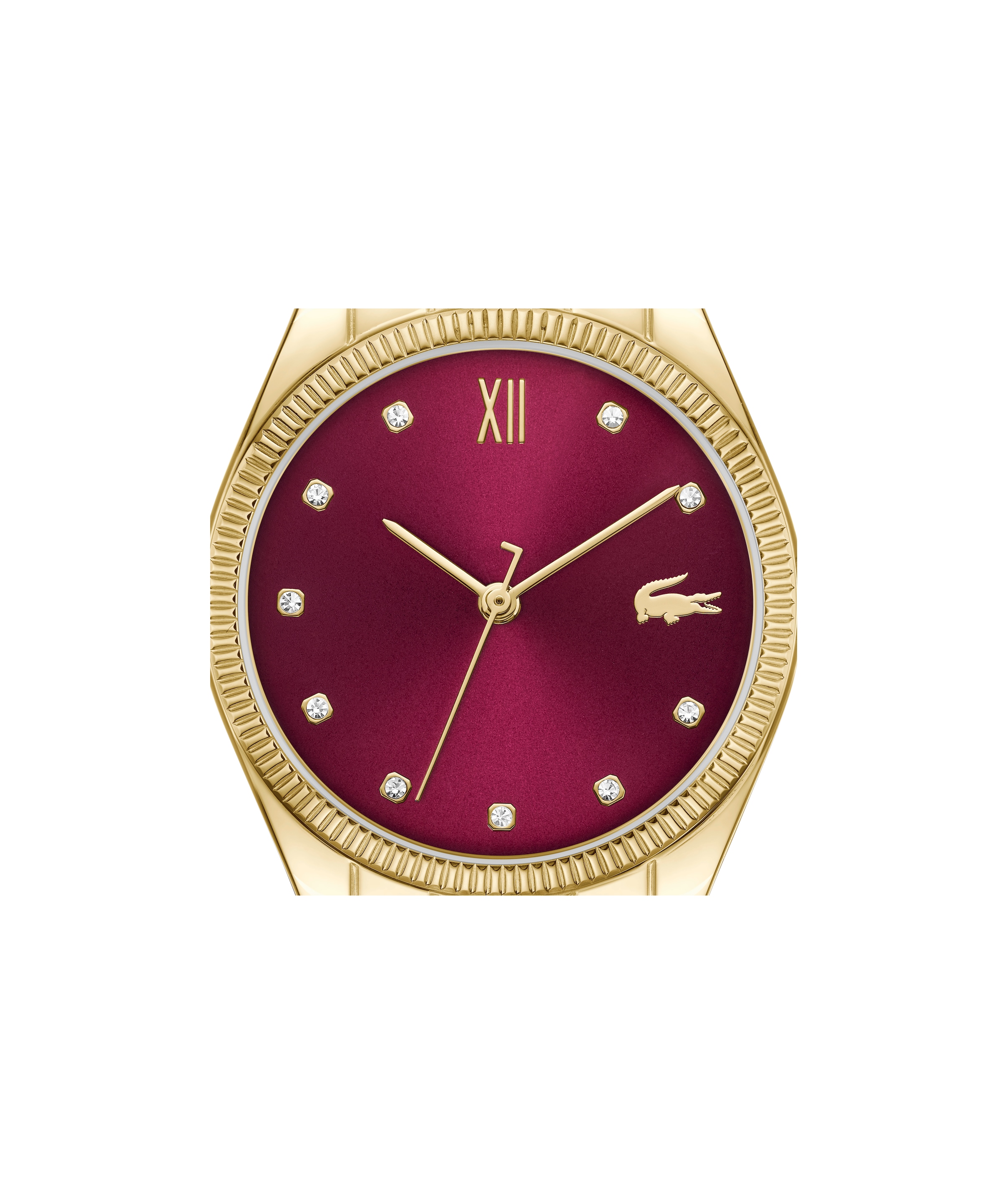 Lacoste Quarzuhr »LACOSTE PARISIENNE« Armbanduhr, Damenuhr, Edelstahlarmband, analog, Glaskristalle