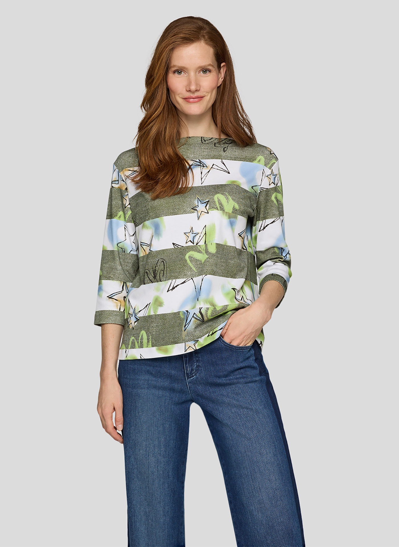 Rabe 3/4-Arm-Shirt, mit Front-Print günstig online kaufen