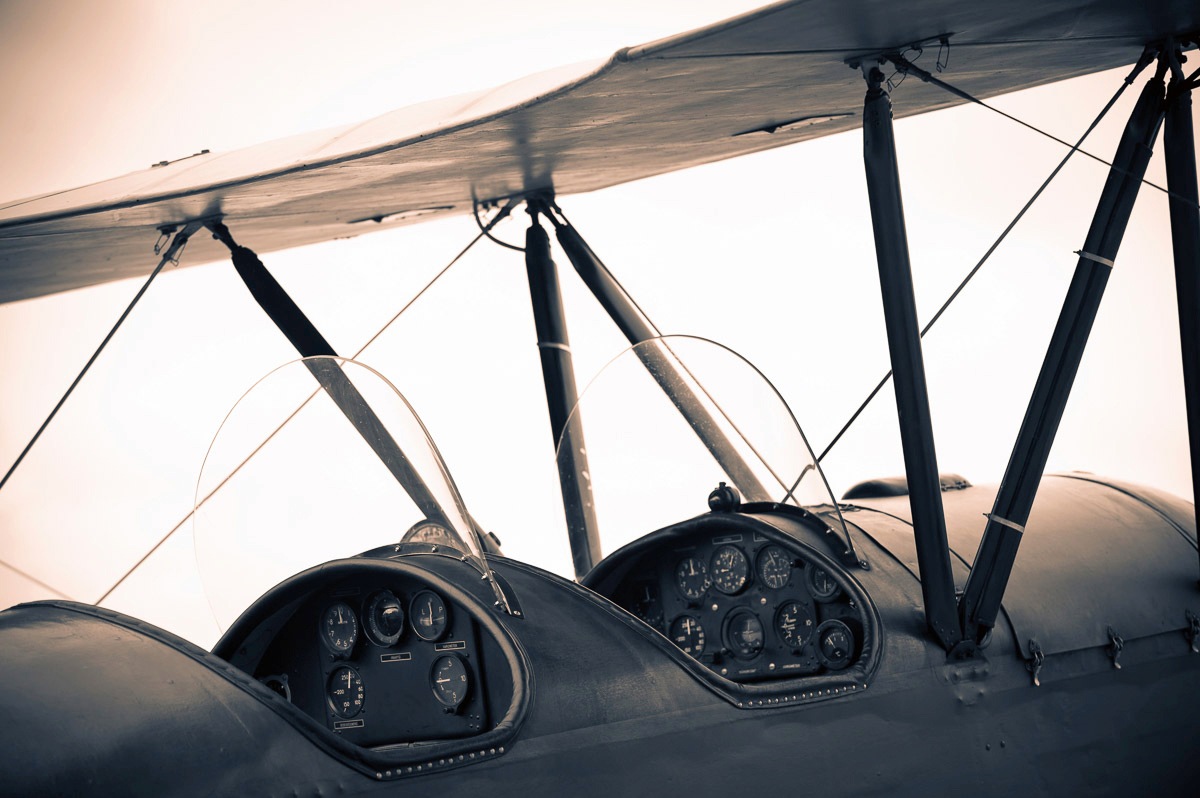 Papermoon Fototapetas »Vintage Flugzeug«
