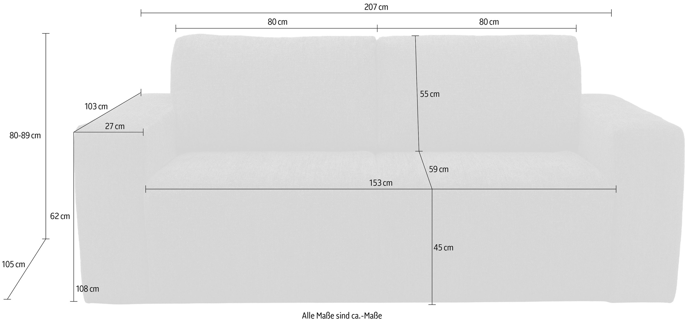 DOMO collection 2-Sitzer »700047« Ausziehbar, Schlaffunktion