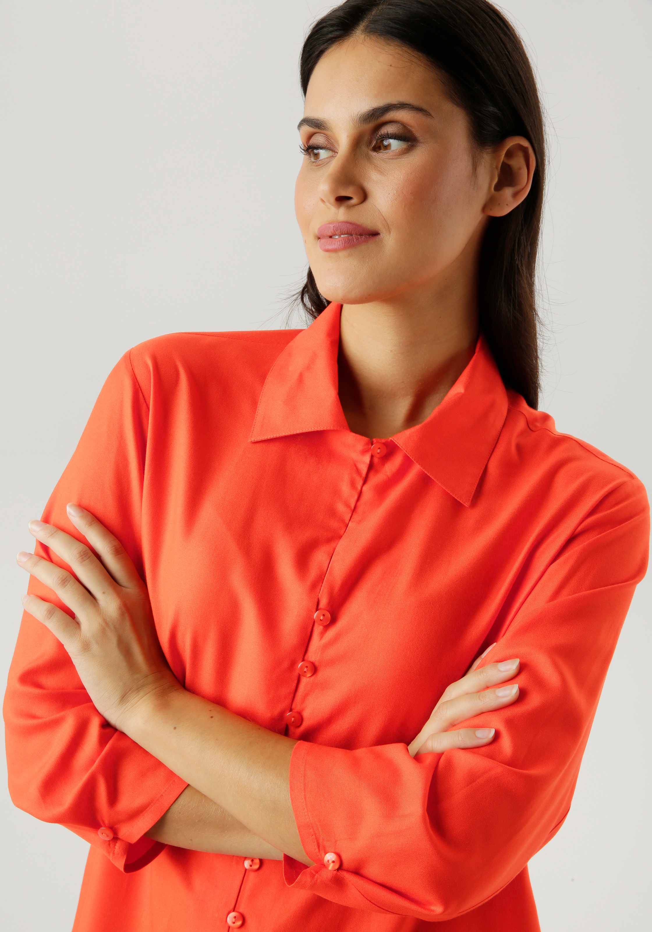 Thumbnail - Aniston SELECTED Hemdbluse mit Hemdkragen und 3/4-langen Ärmeln - NEUE KOLLEKTION