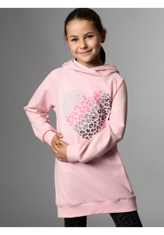 Sweatshirt »TRIGEMA Sweatkleid Herz im Leo-Print-Look«