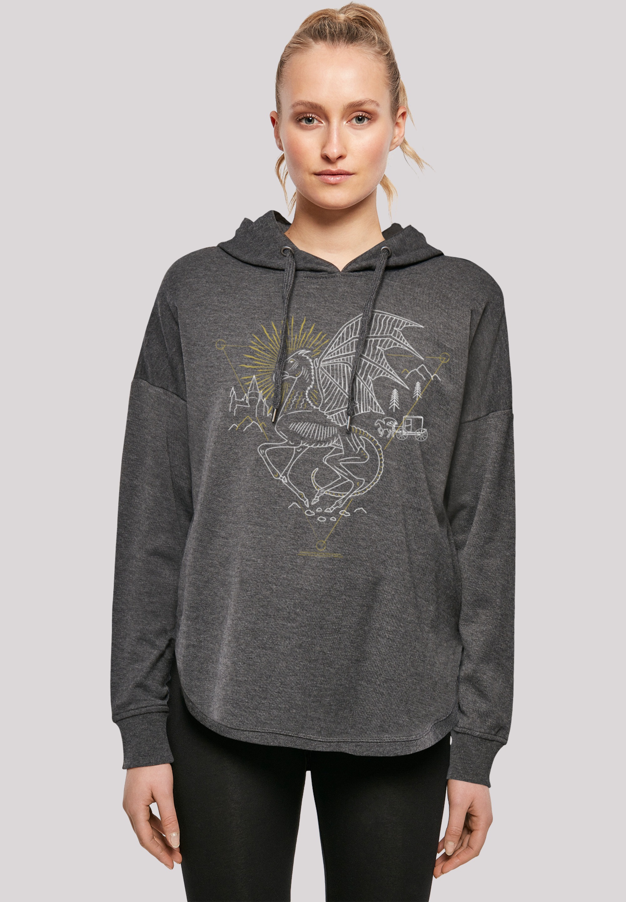 F4NT4STIC Kapuzenpullover "Harry Potter Thestral Line Art", Print