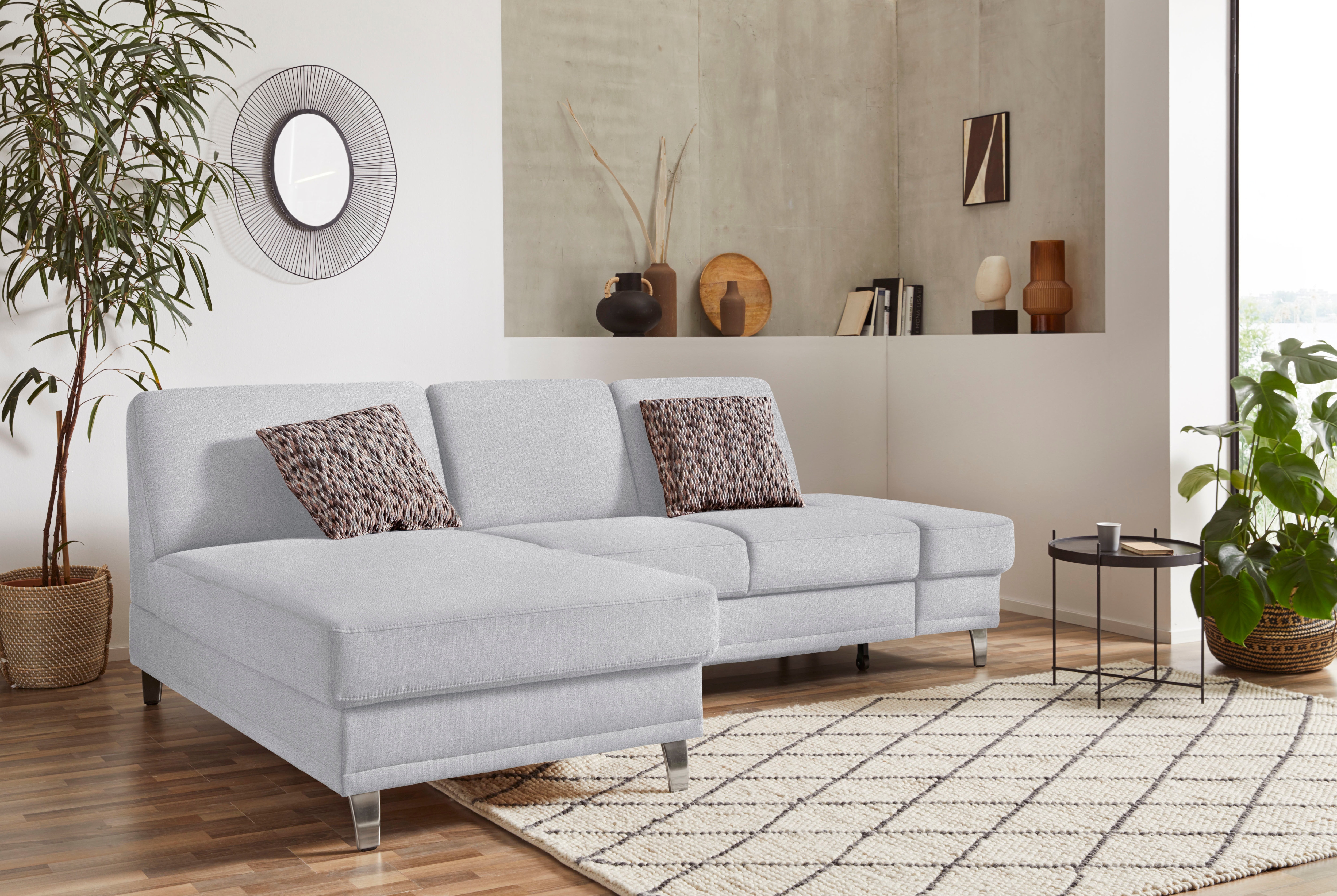 sit&more Ecksofa "Clio L-Form" optional Schlaffunktion oder Vorziehsitz und Bettkasten, Federkern